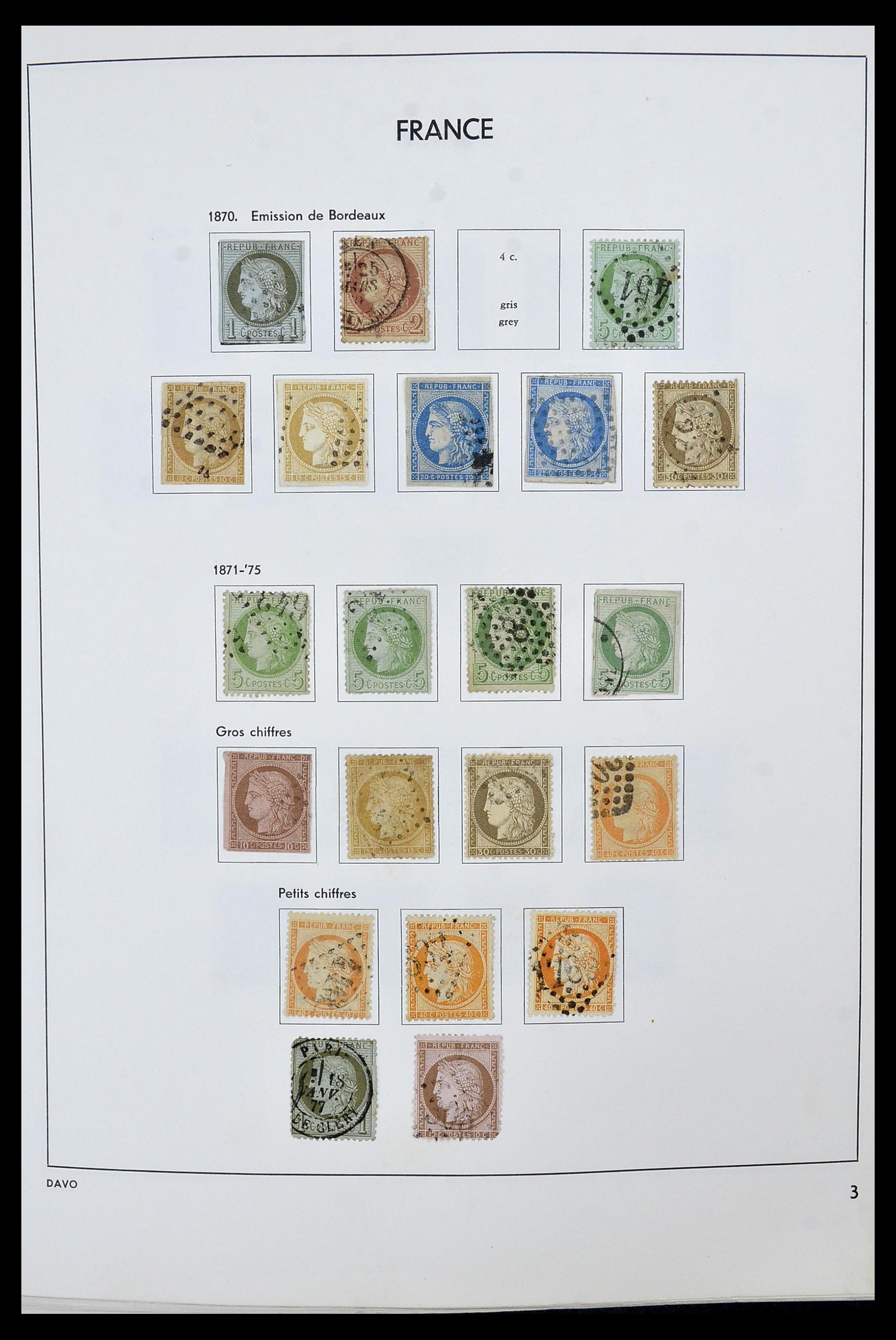 34466 003 - Postzegelverzameling 34466 Frankrijk 1849-1979.