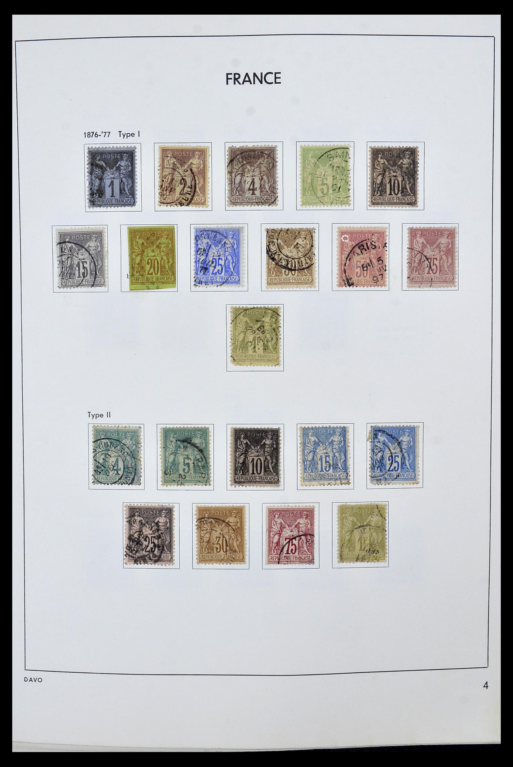 34466 004 - Postzegelverzameling 34466 Frankrijk 1849-1979.