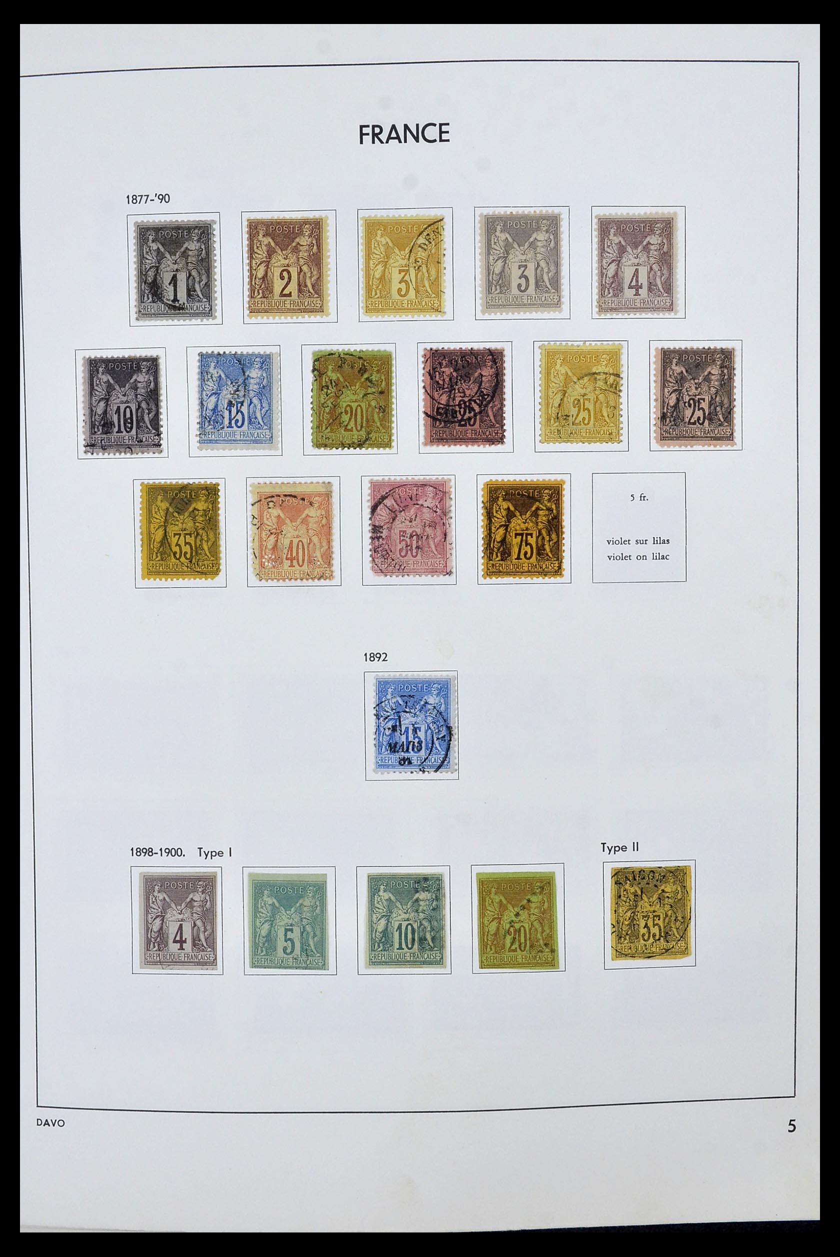34466 005 - Postzegelverzameling 34466 Frankrijk 1849-1979.