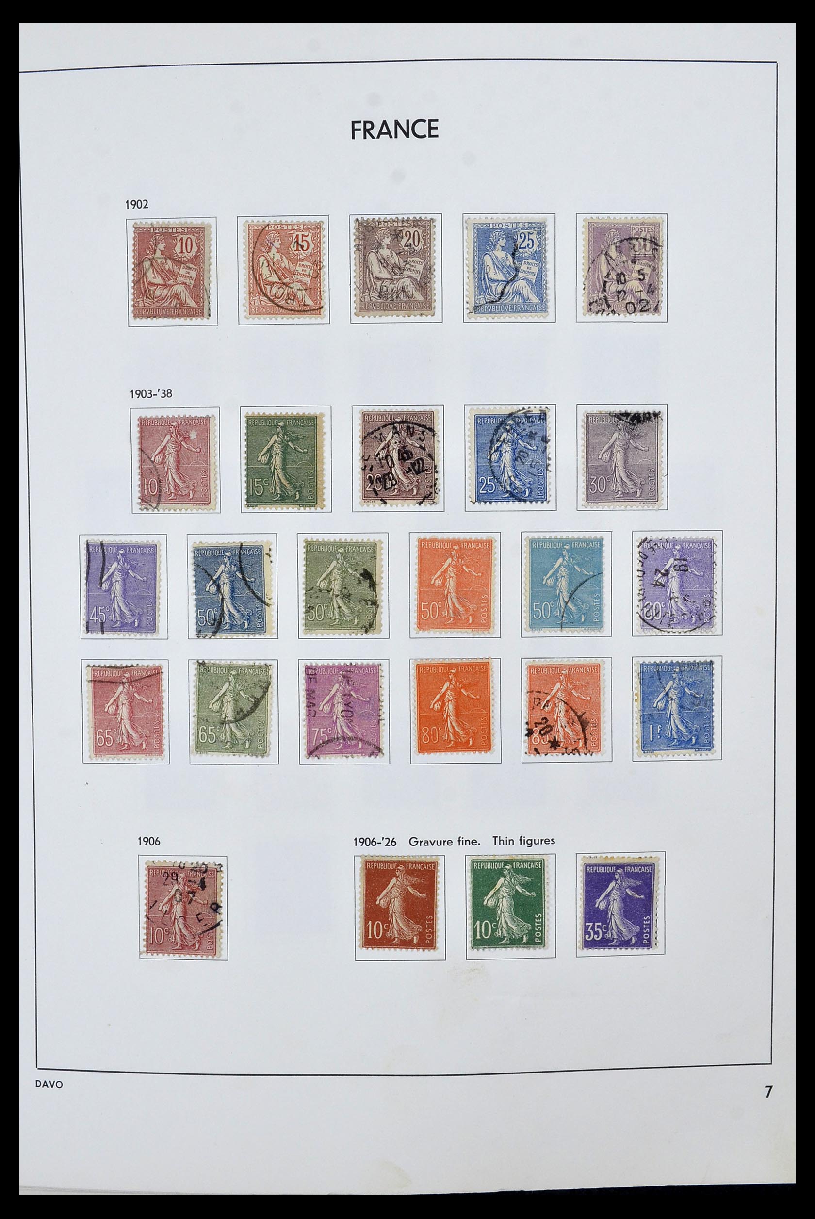34466 007 - Postzegelverzameling 34466 Frankrijk 1849-1979.