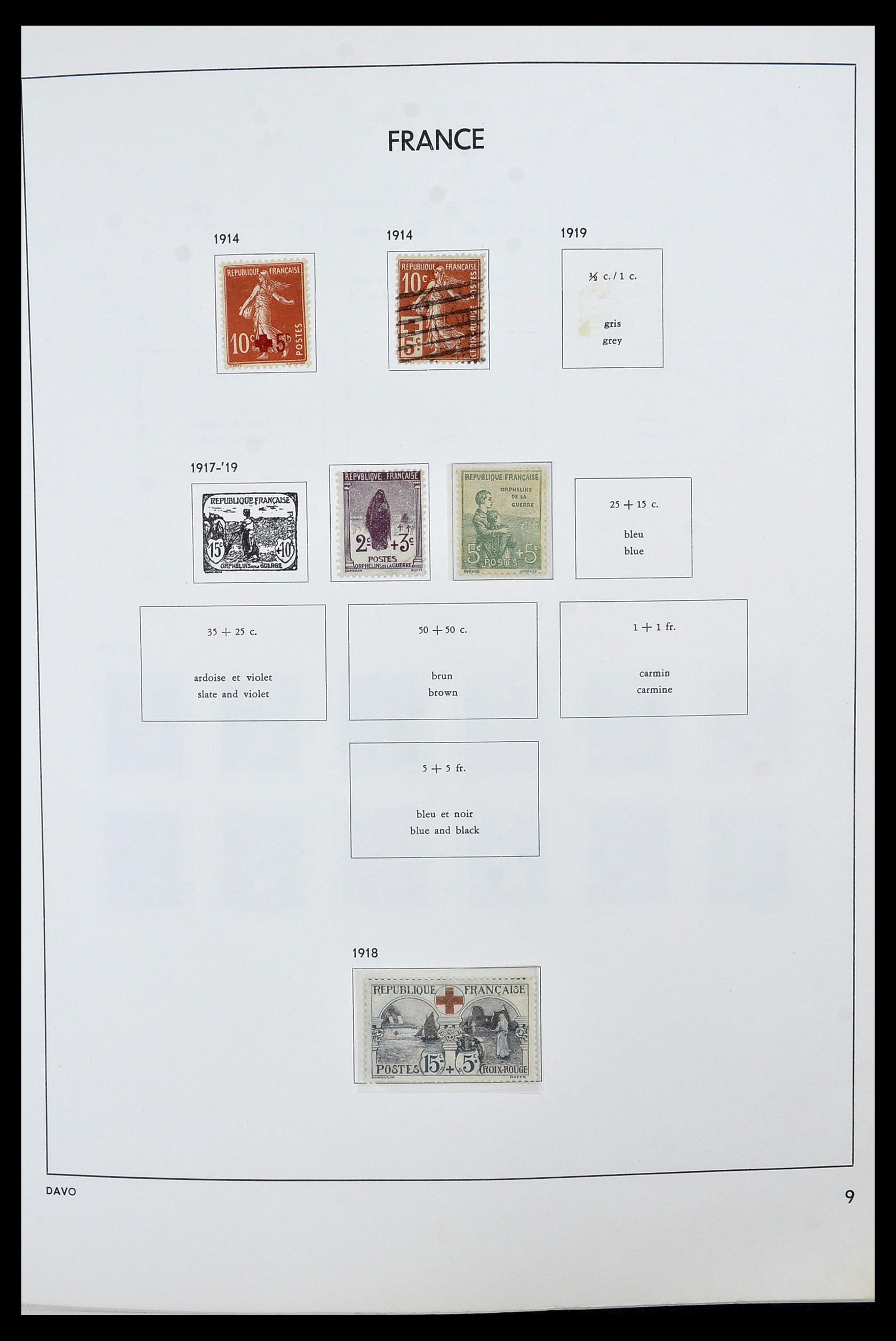 34466 009 - Postzegelverzameling 34466 Frankrijk 1849-1979.