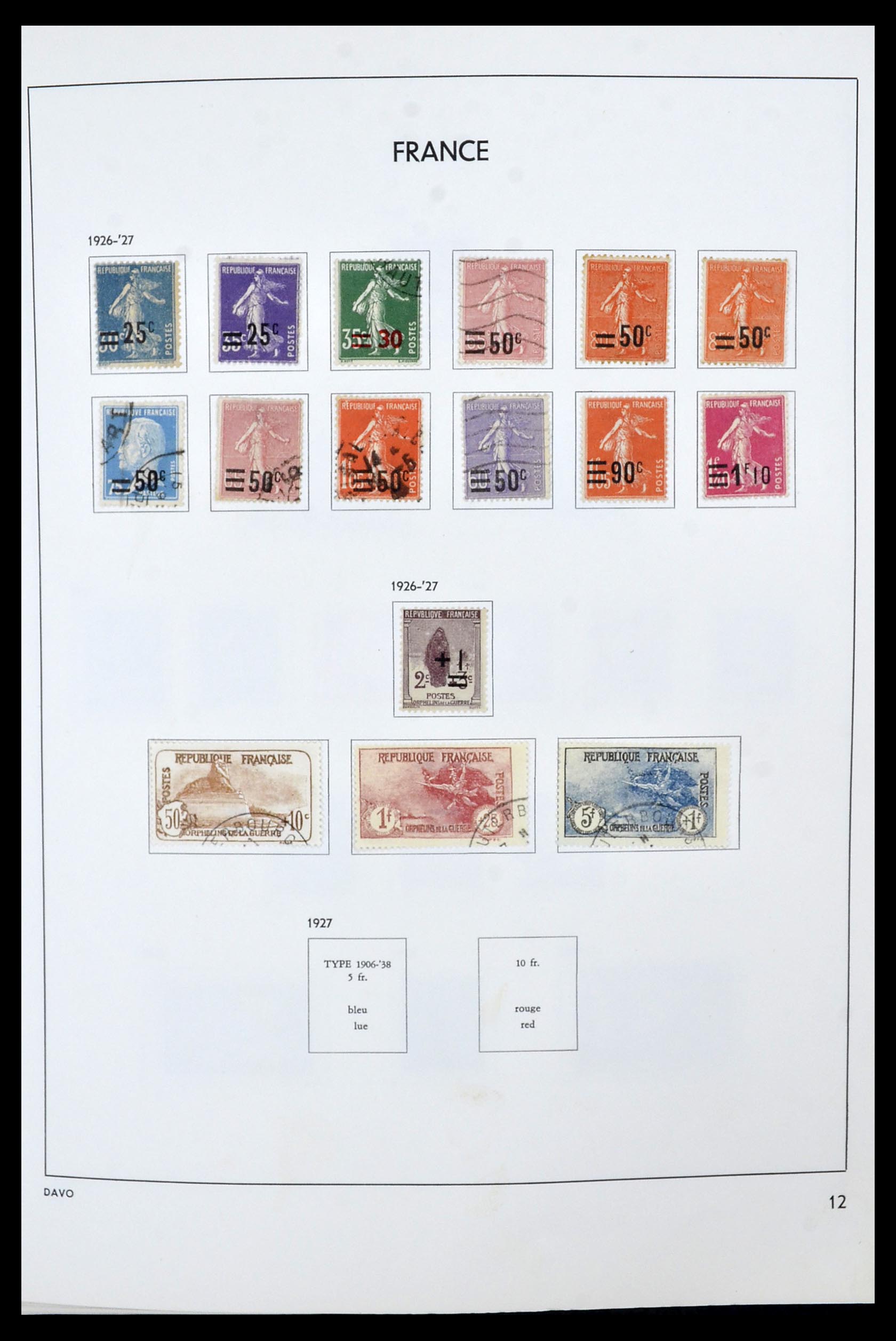 34466 012 - Postzegelverzameling 34466 Frankrijk 1849-1979.
