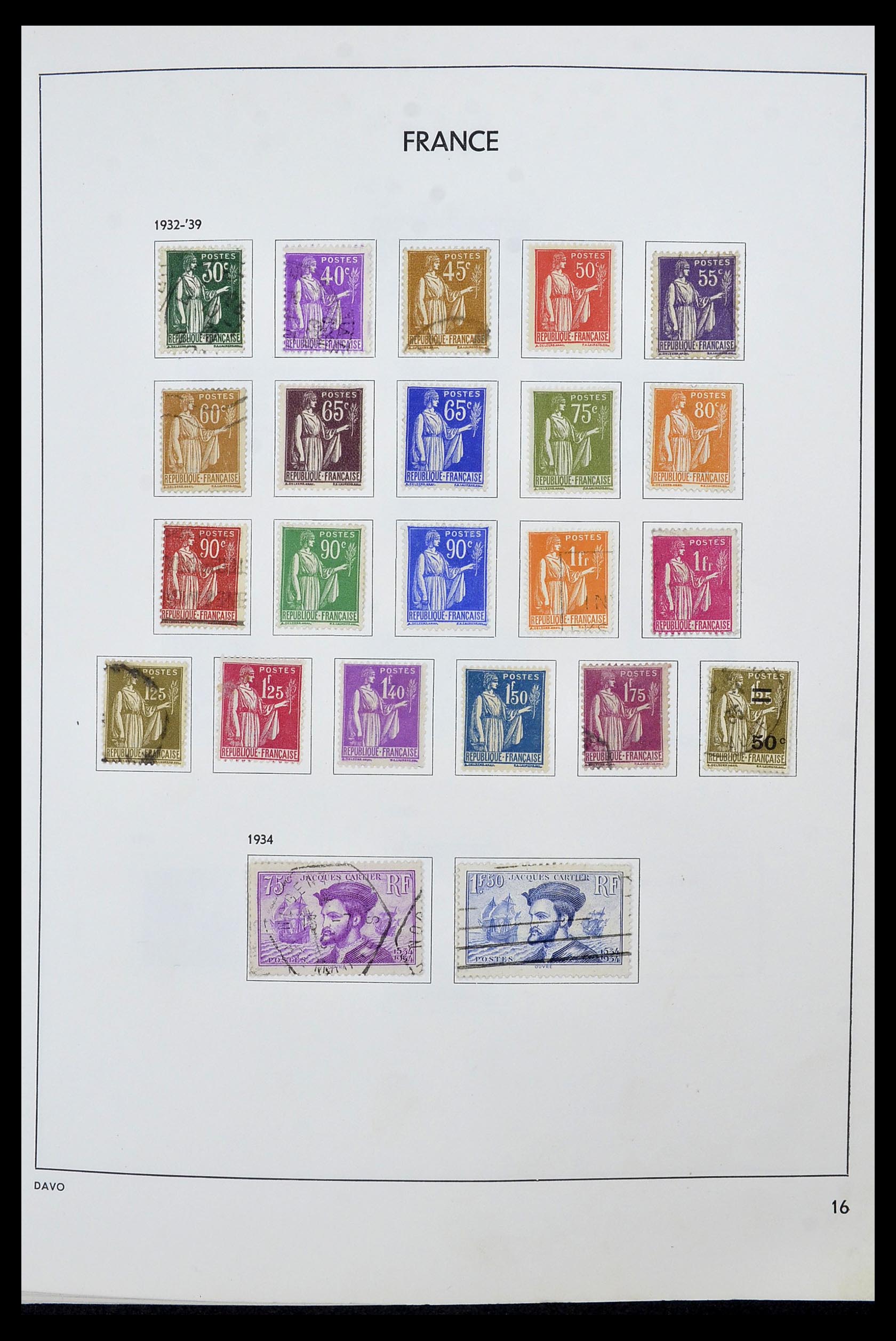 34466 016 - Postzegelverzameling 34466 Frankrijk 1849-1979.