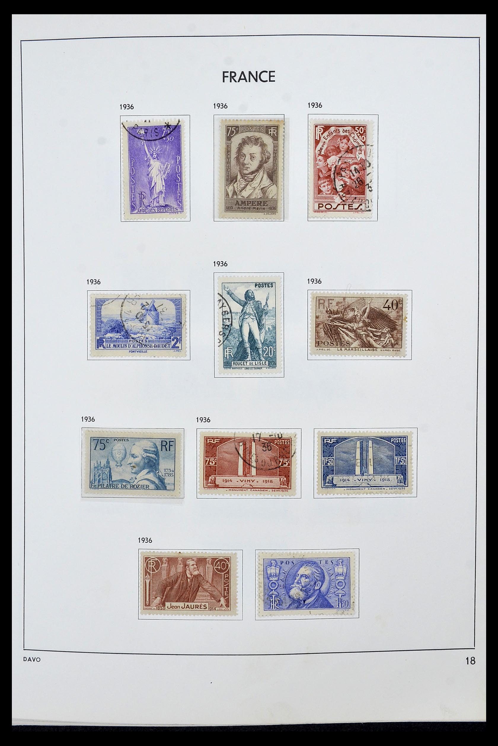 34466 018 - Postzegelverzameling 34466 Frankrijk 1849-1979.