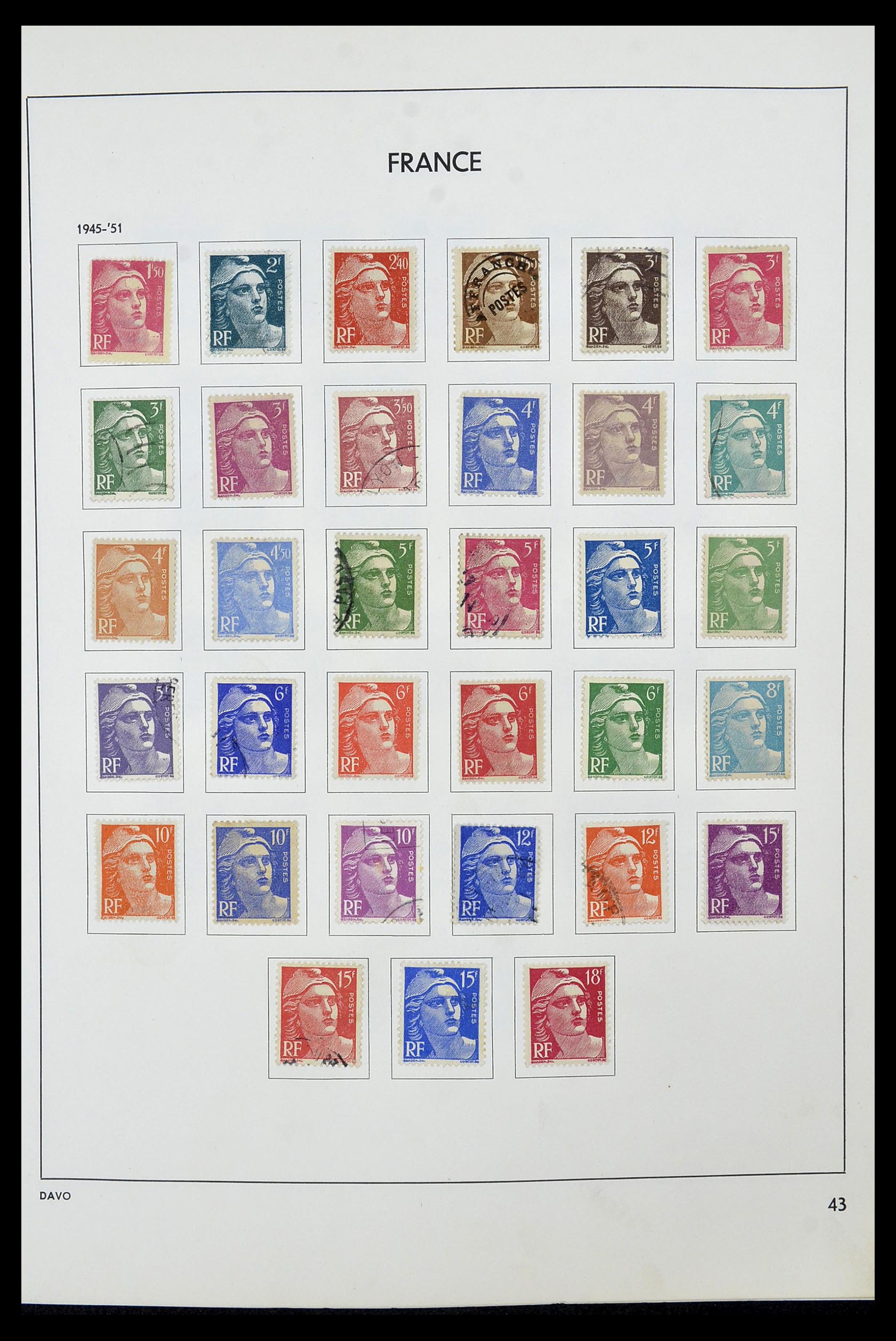 34466 044 - Postzegelverzameling 34466 Frankrijk 1849-1979.