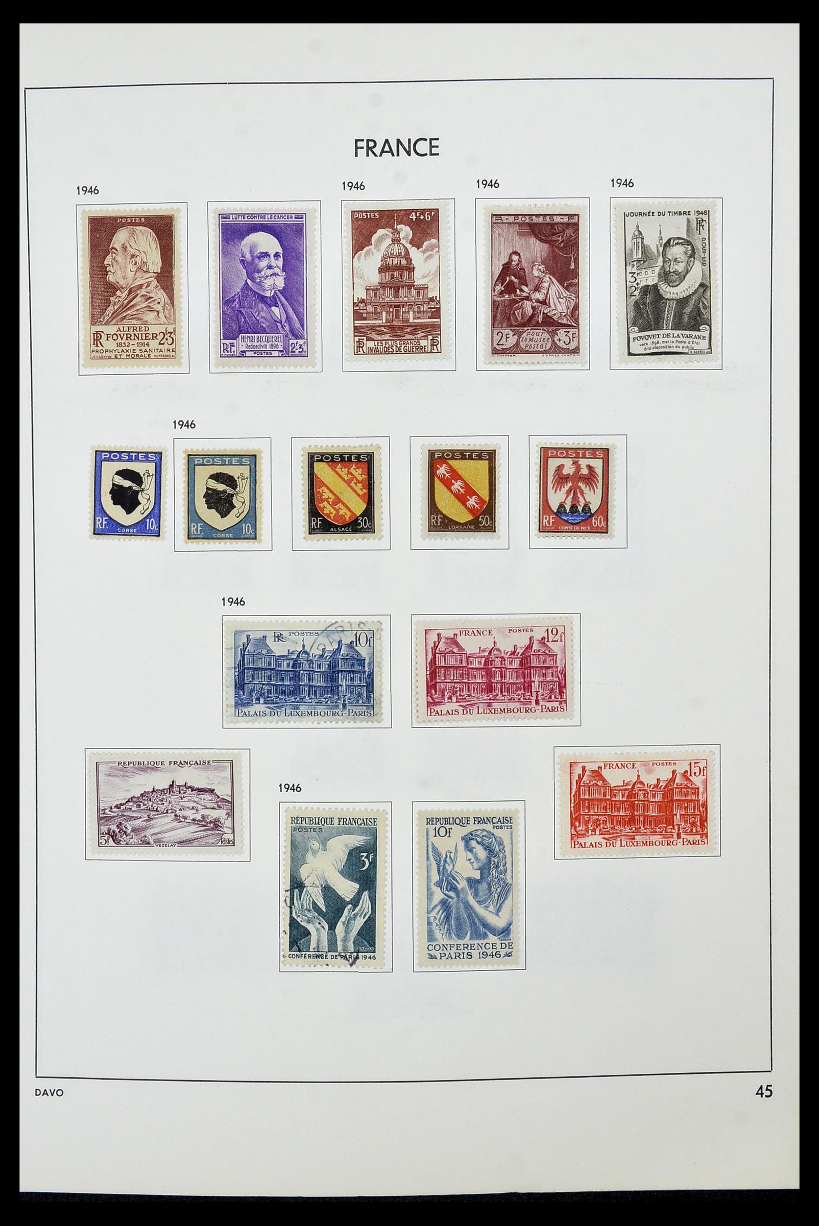 34466 046 - Postzegelverzameling 34466 Frankrijk 1849-1979.