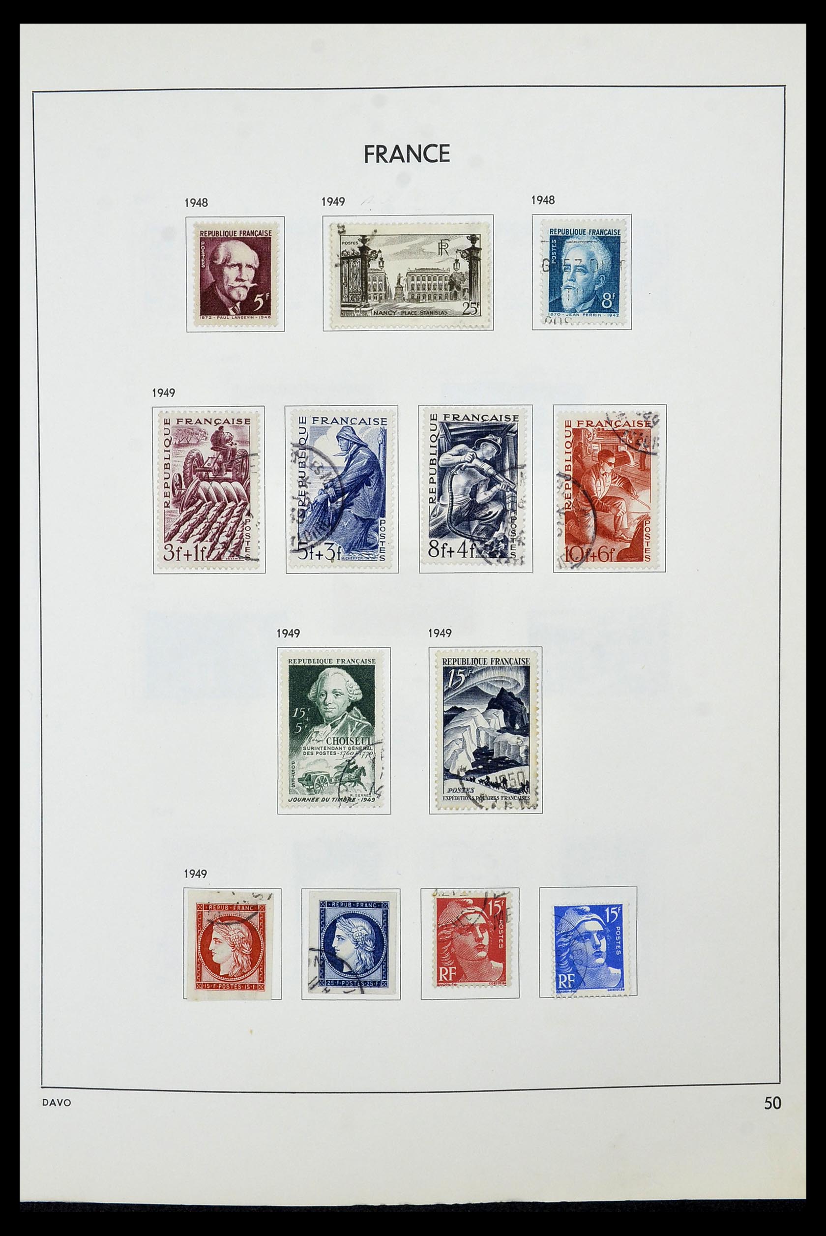 34466 051 - Postzegelverzameling 34466 Frankrijk 1849-1979.