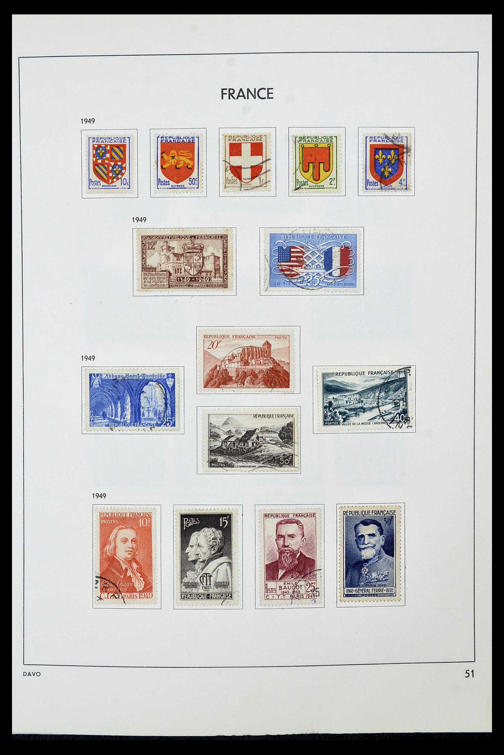 34466 052 - Postzegelverzameling 34466 Frankrijk 1849-1979.
