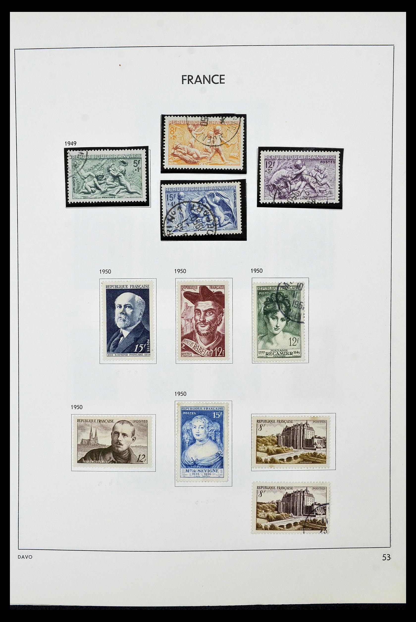 34466 054 - Postzegelverzameling 34466 Frankrijk 1849-1979.