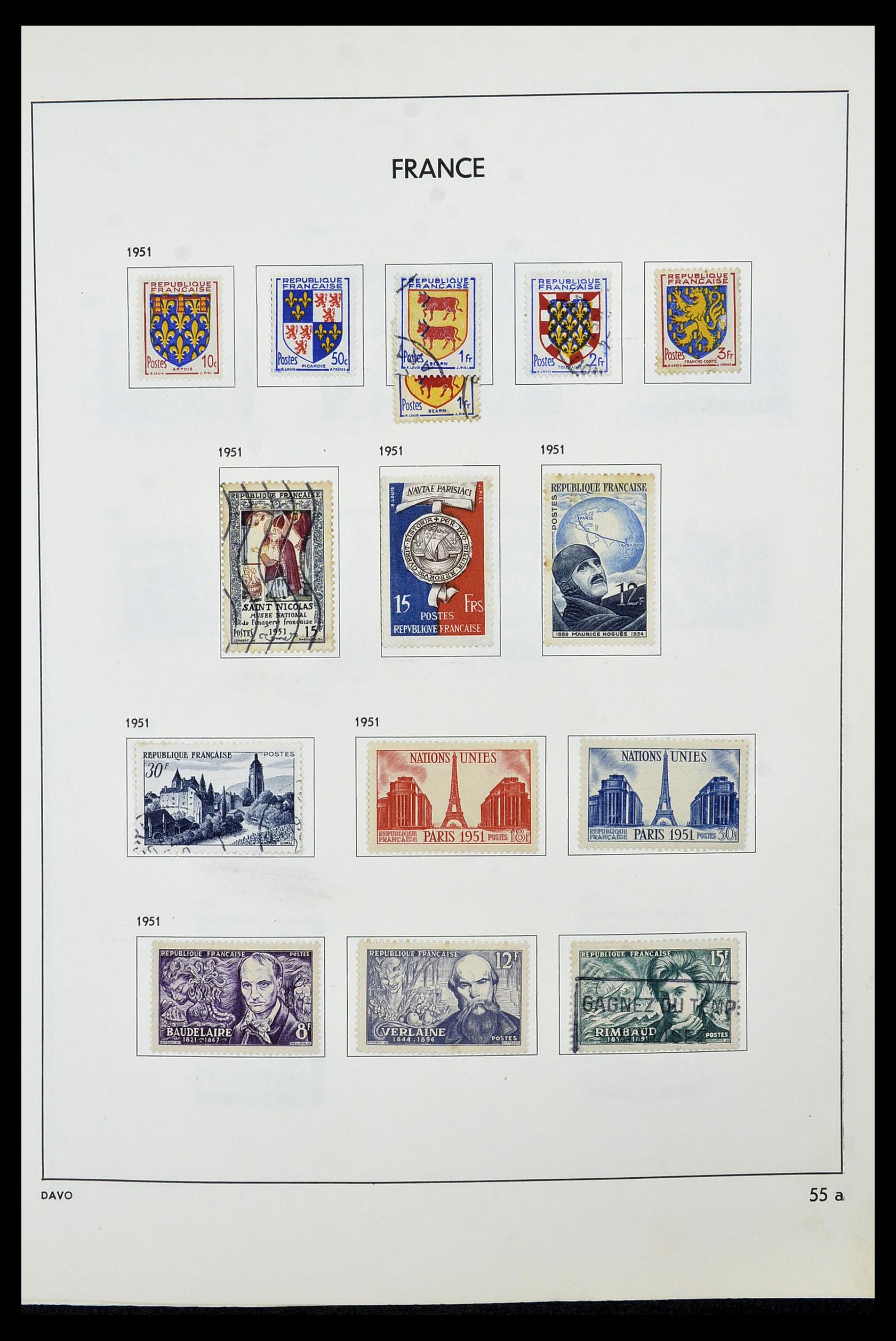 34466 057 - Postzegelverzameling 34466 Frankrijk 1849-1979.