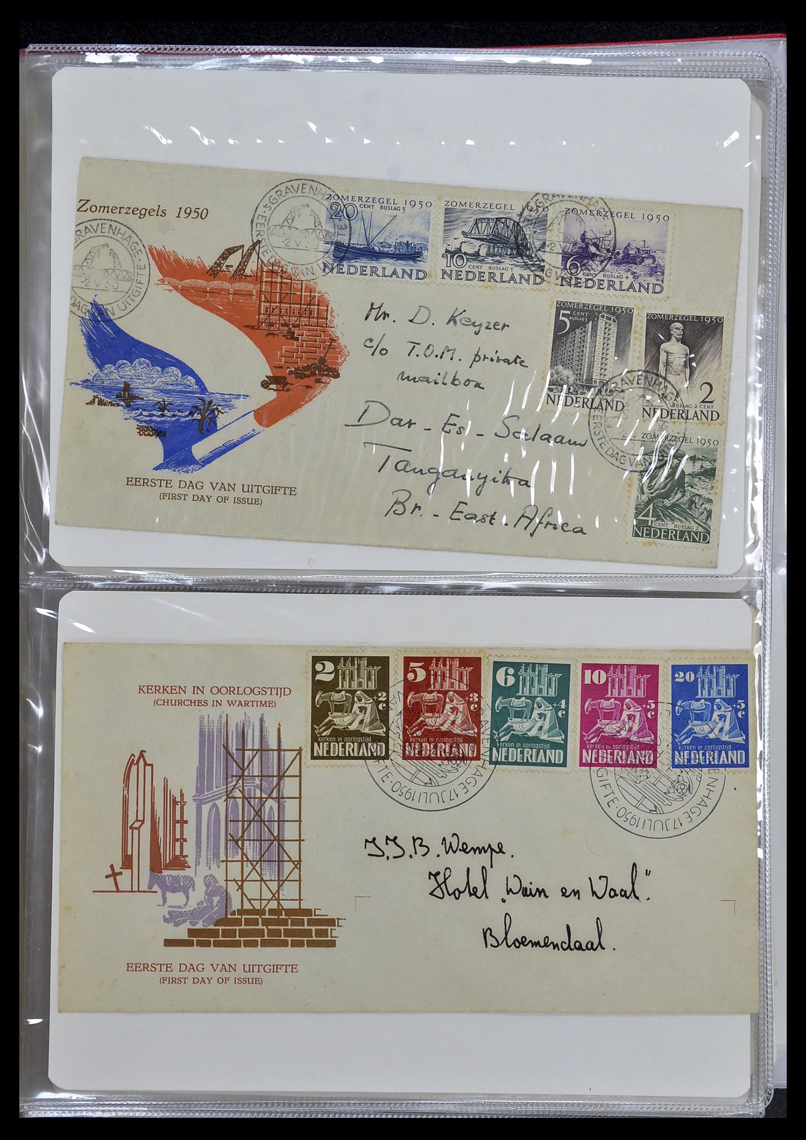 34468 001 - Stamp Collection 34468 Netherlands FDC's 1950-1970.
