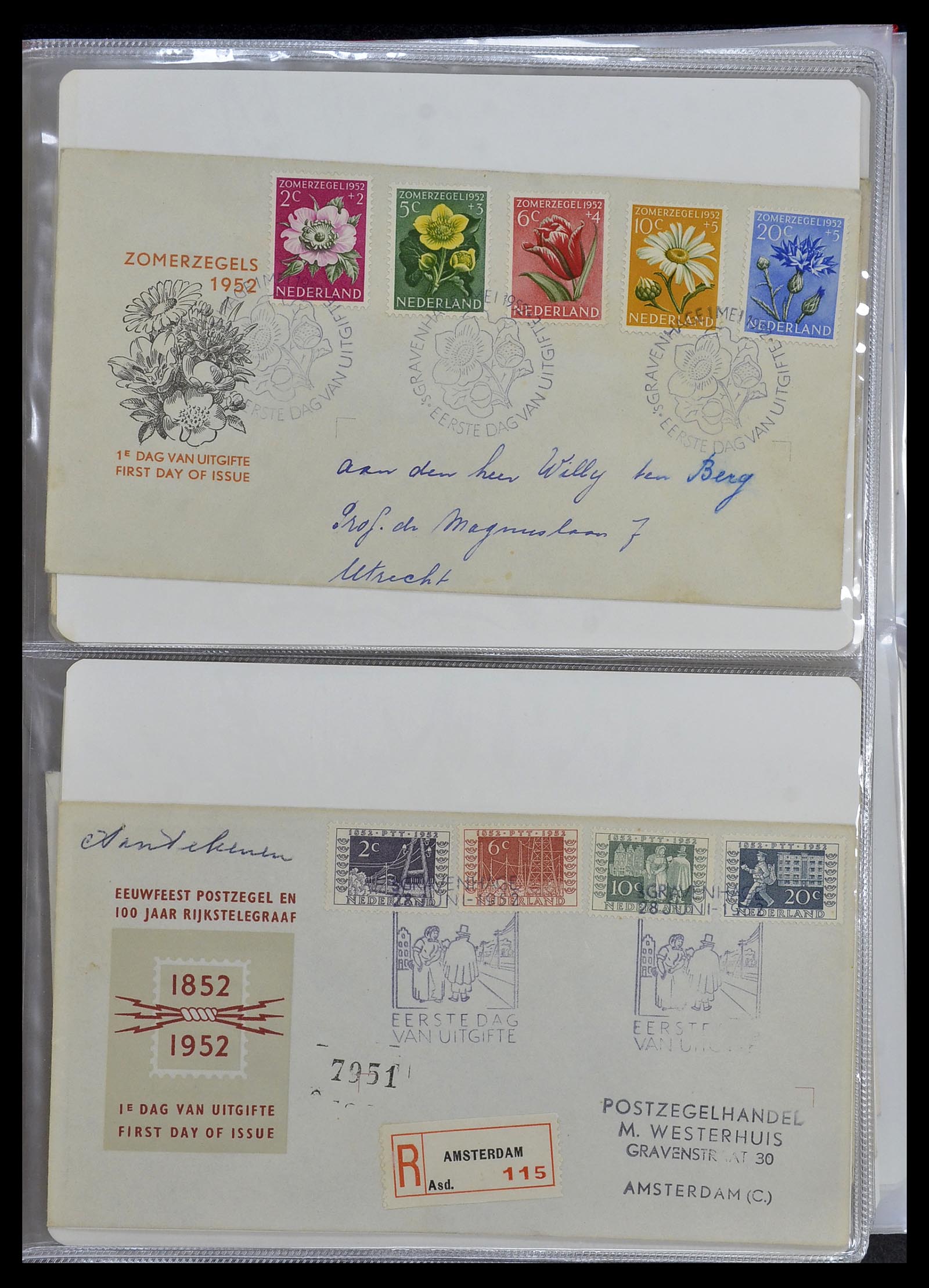 34468 005 - Stamp Collection 34468 Netherlands FDC's 1950-1970.