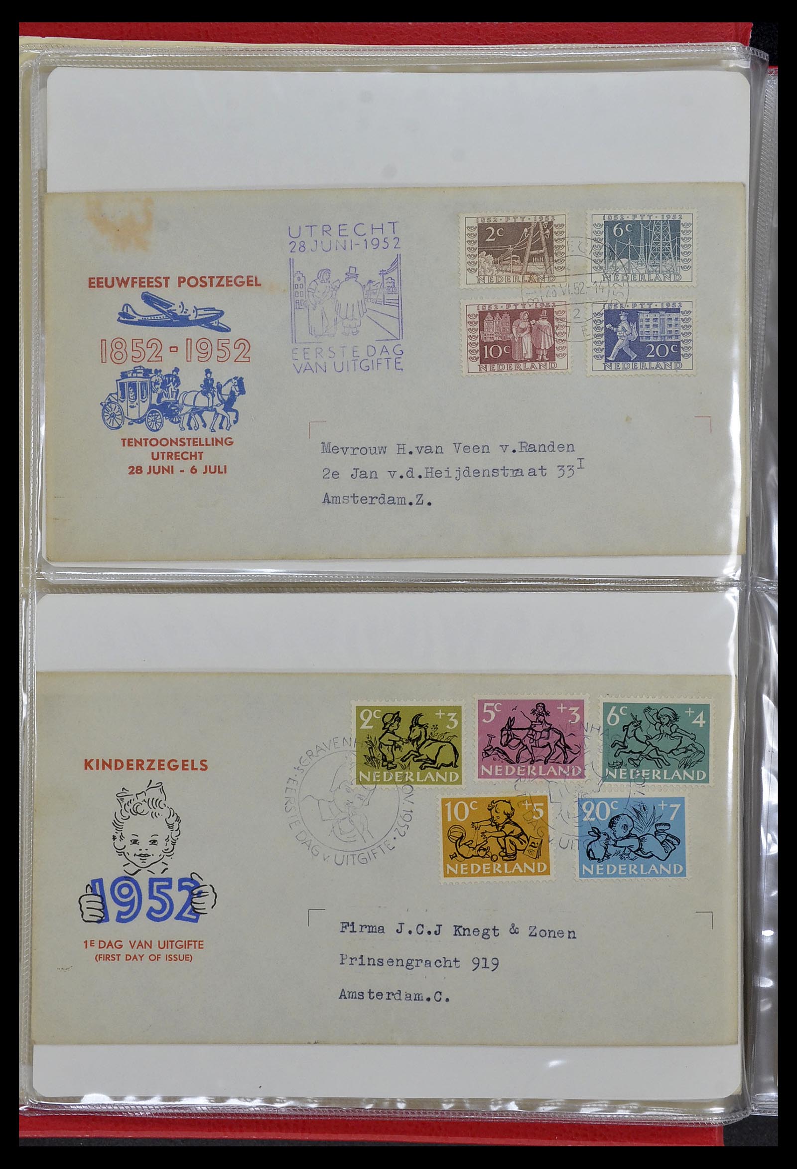 34468 006 - Stamp Collection 34468 Netherlands FDC's 1950-1970.