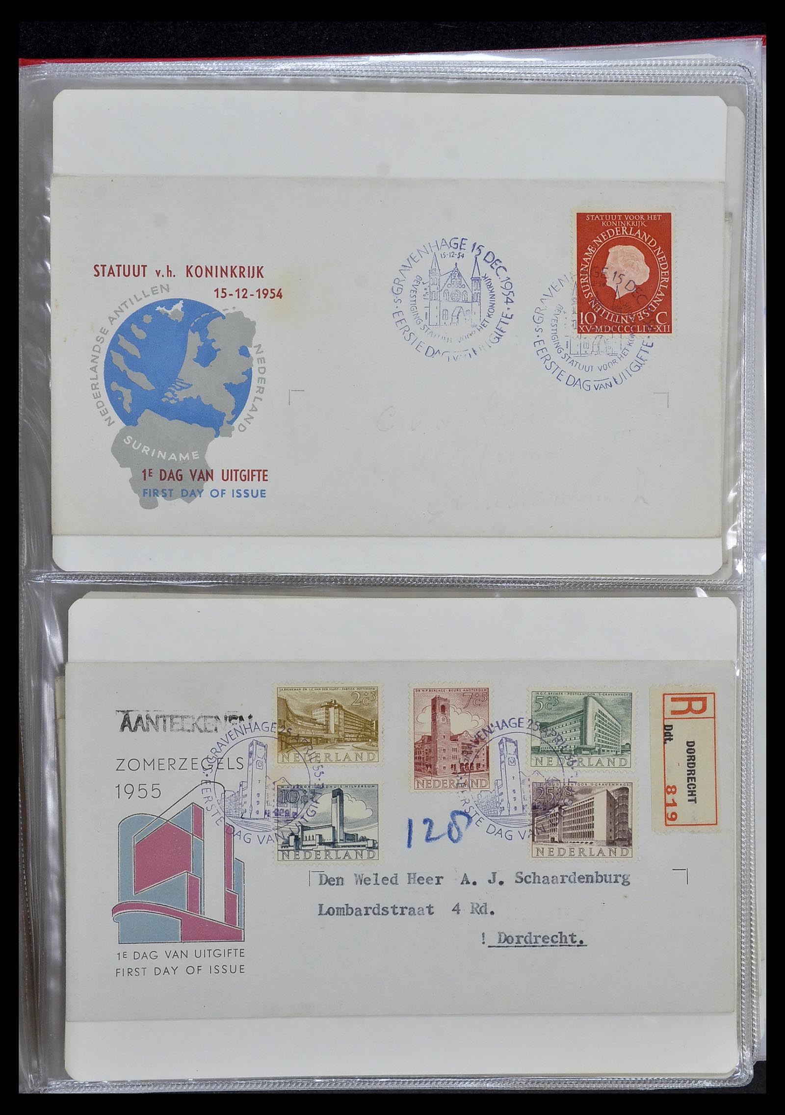 34468 010 - Stamp Collection 34468 Netherlands FDC's 1950-1970.
