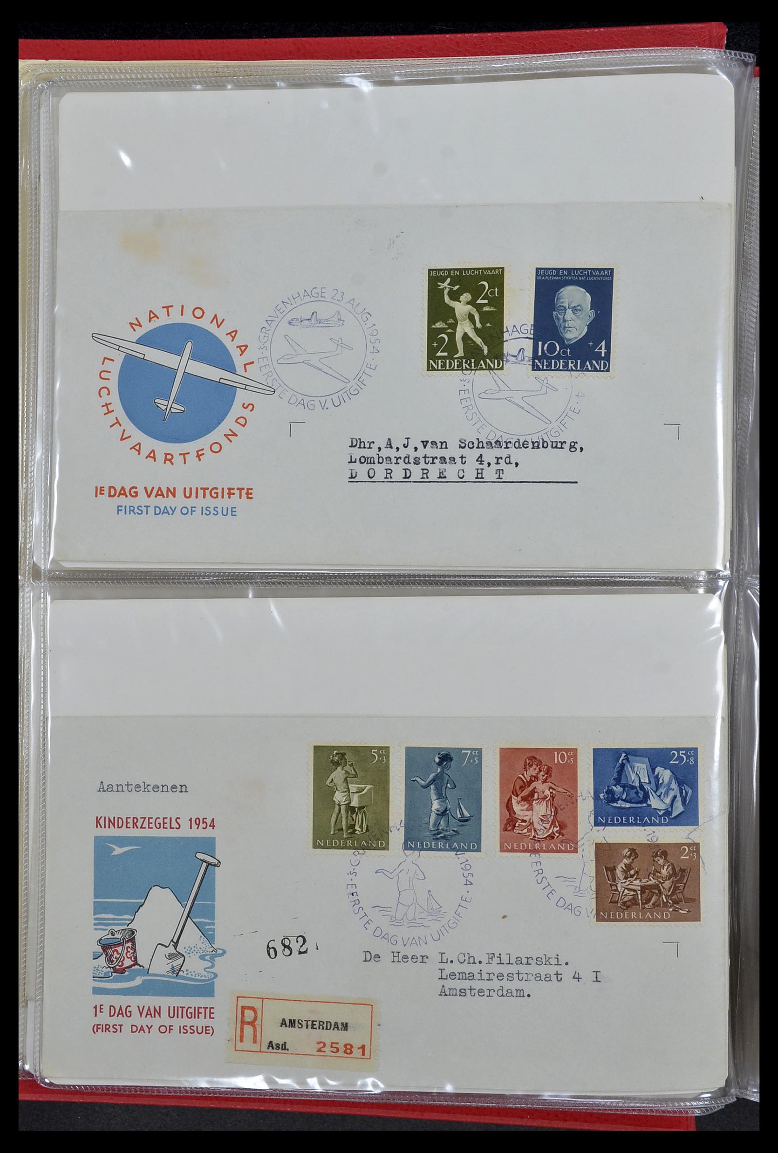 34468 011 - Stamp Collection 34468 Netherlands FDC's 1950-1970.