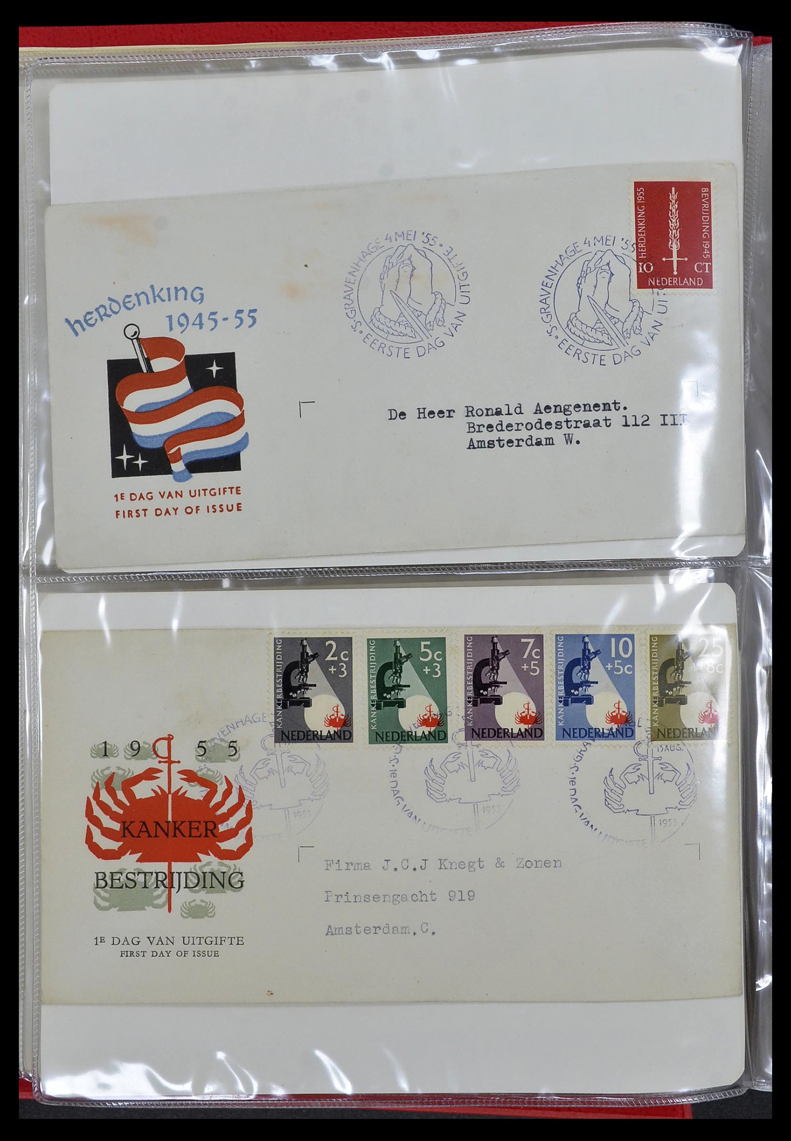 34468 012 - Stamp Collection 34468 Netherlands FDC's 1950-1970.