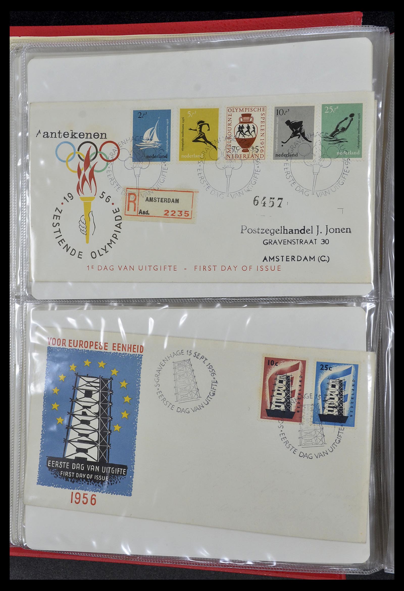 34468 014 - Stamp Collection 34468 Netherlands FDC's 1950-1970.