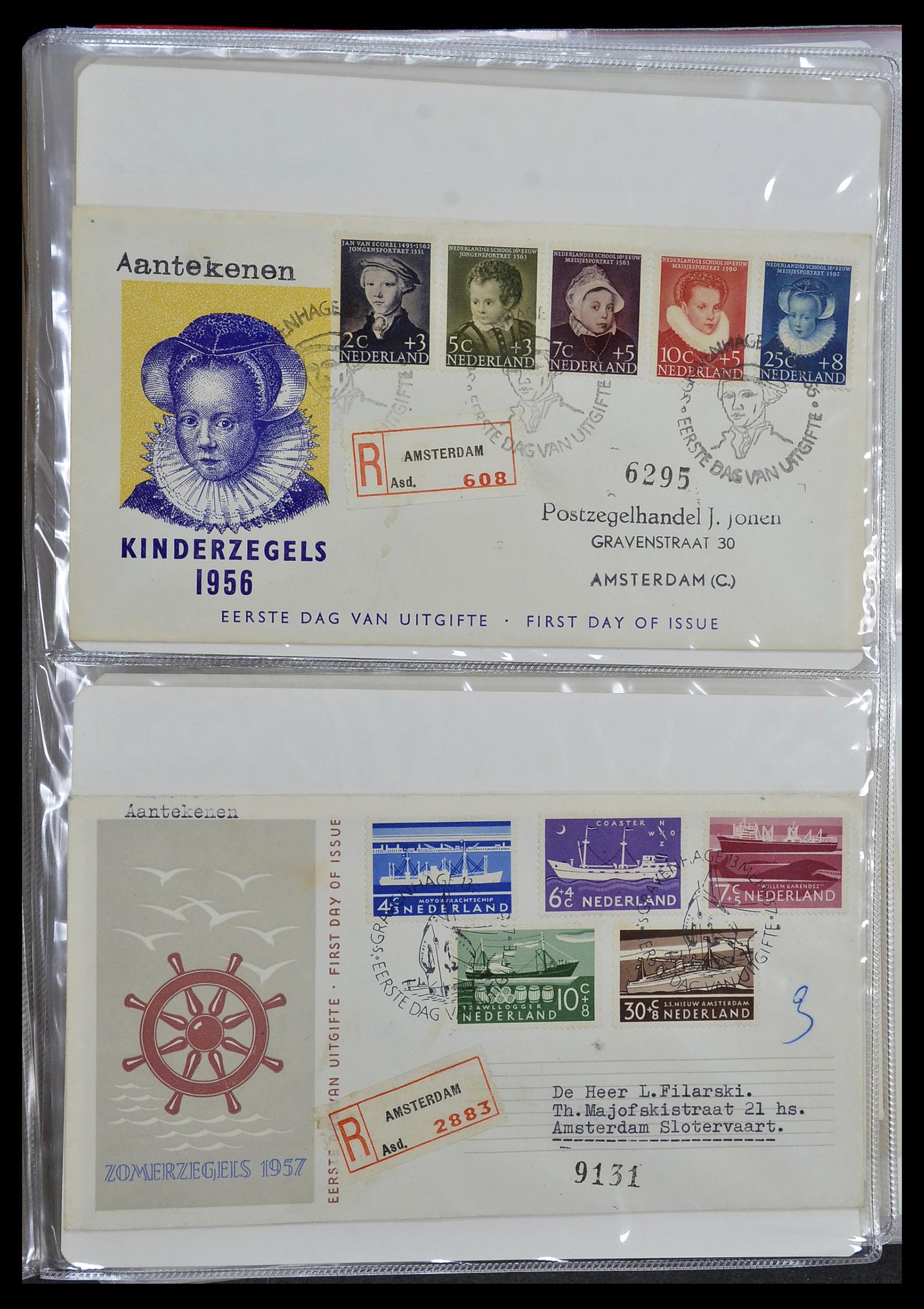 34468 015 - Stamp Collection 34468 Netherlands FDC's 1950-1970.