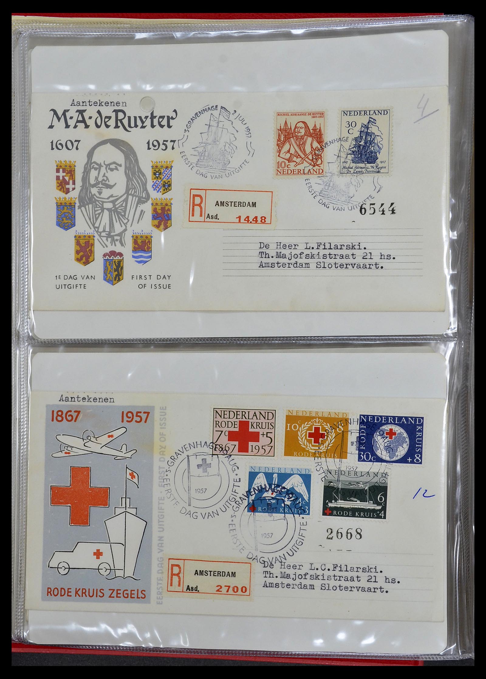 34468 017 - Stamp Collection 34468 Netherlands FDC's 1950-1970.