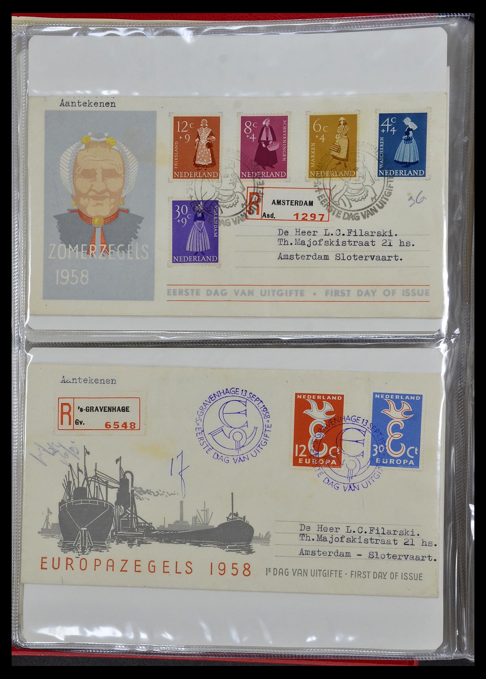 34468 018 - Stamp Collection 34468 Netherlands FDC's 1950-1970.