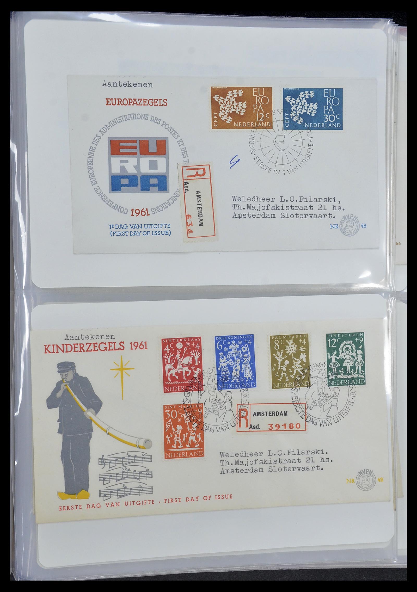 34468 025 - Stamp Collection 34468 Netherlands FDC's 1950-1970.