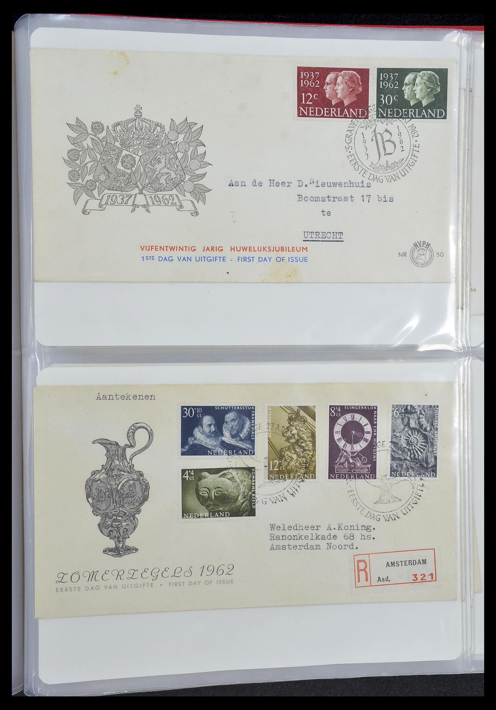 34468 027 - Stamp Collection 34468 Netherlands FDC's 1950-1970.