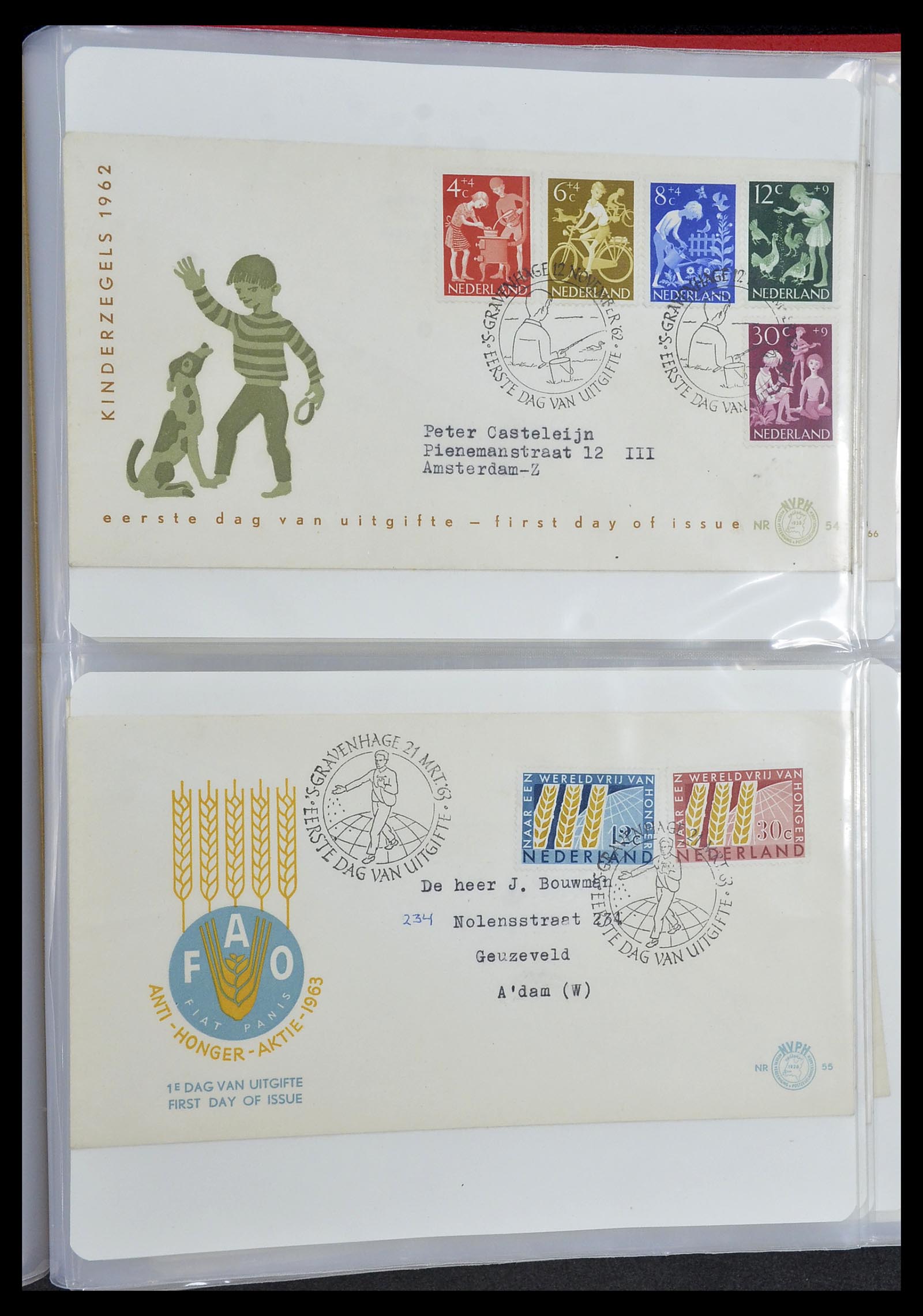 34468 029 - Stamp Collection 34468 Netherlands FDC's 1950-1970.