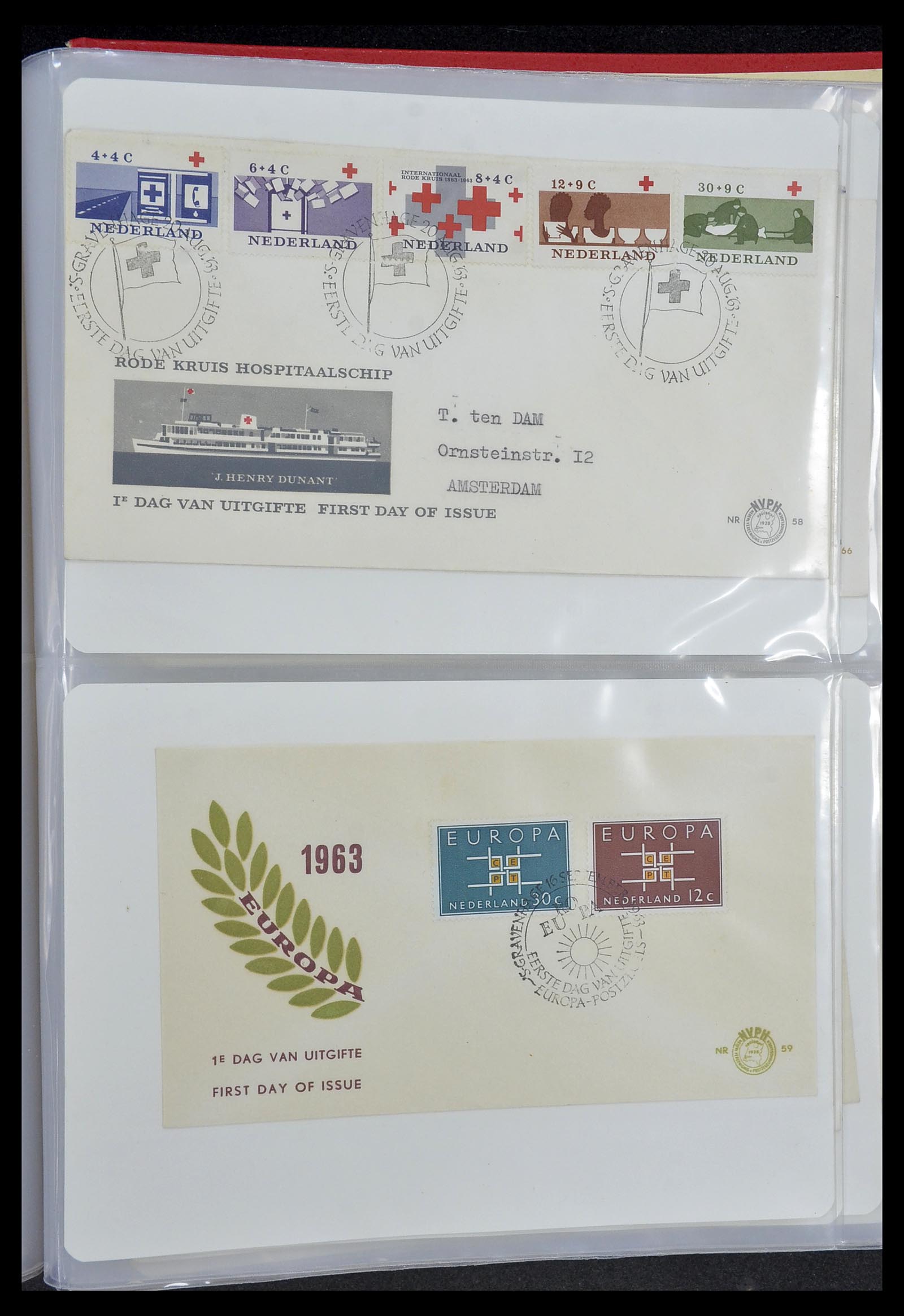 34468 031 - Stamp Collection 34468 Netherlands FDC's 1950-1970.