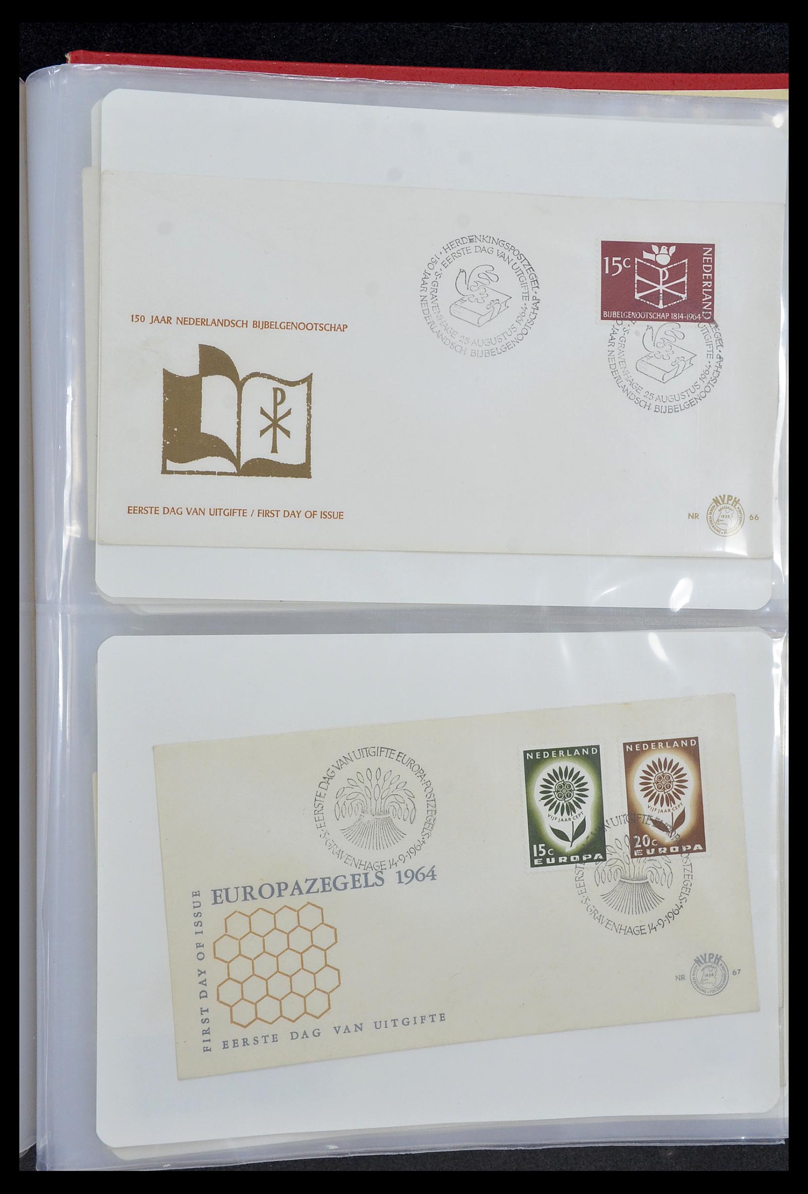 34468 034 - Stamp Collection 34468 Netherlands FDC's 1950-1970.