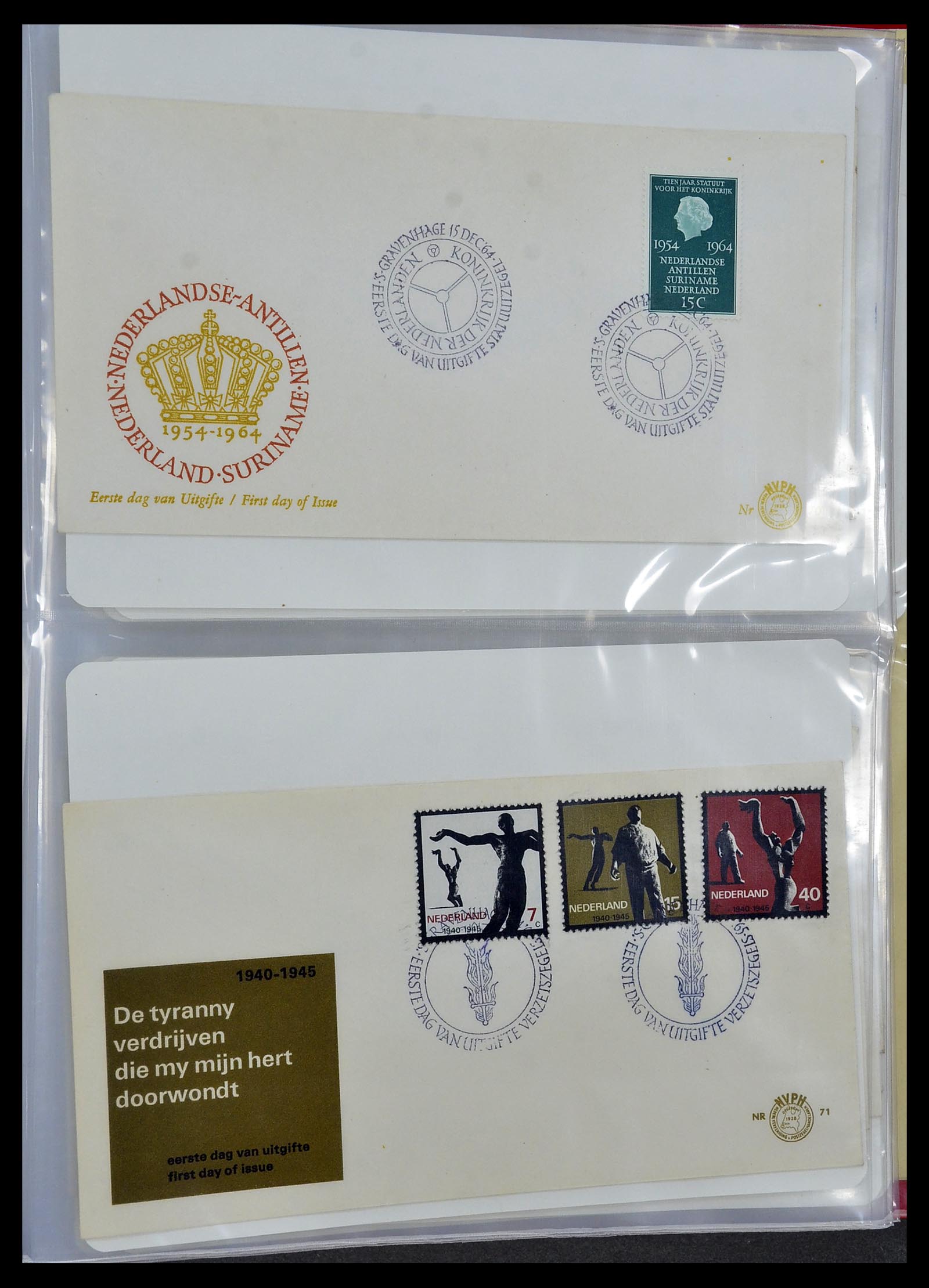 34468 037 - Stamp Collection 34468 Netherlands FDC's 1950-1970.