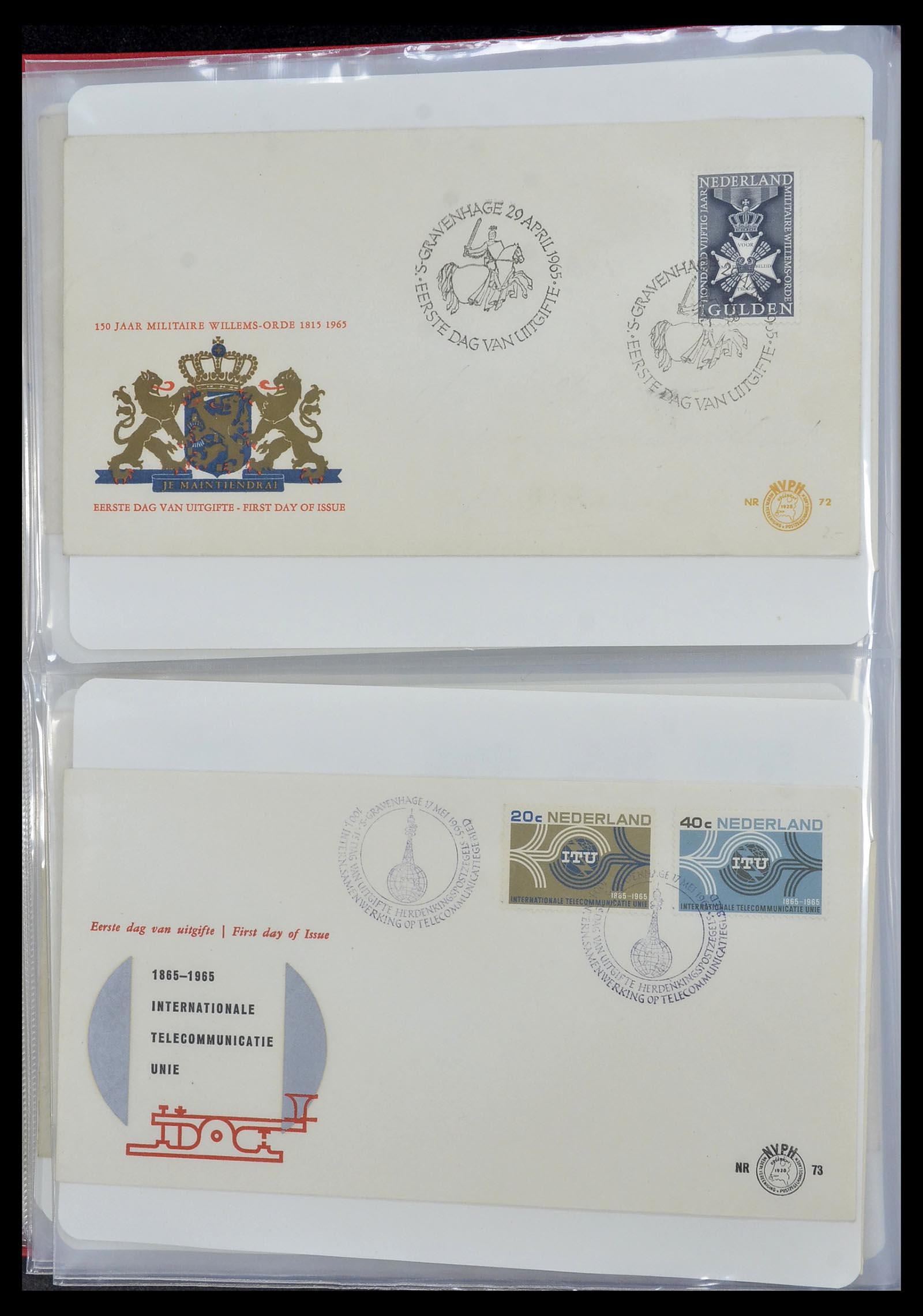 34468 038 - Stamp Collection 34468 Netherlands FDC's 1950-1970.