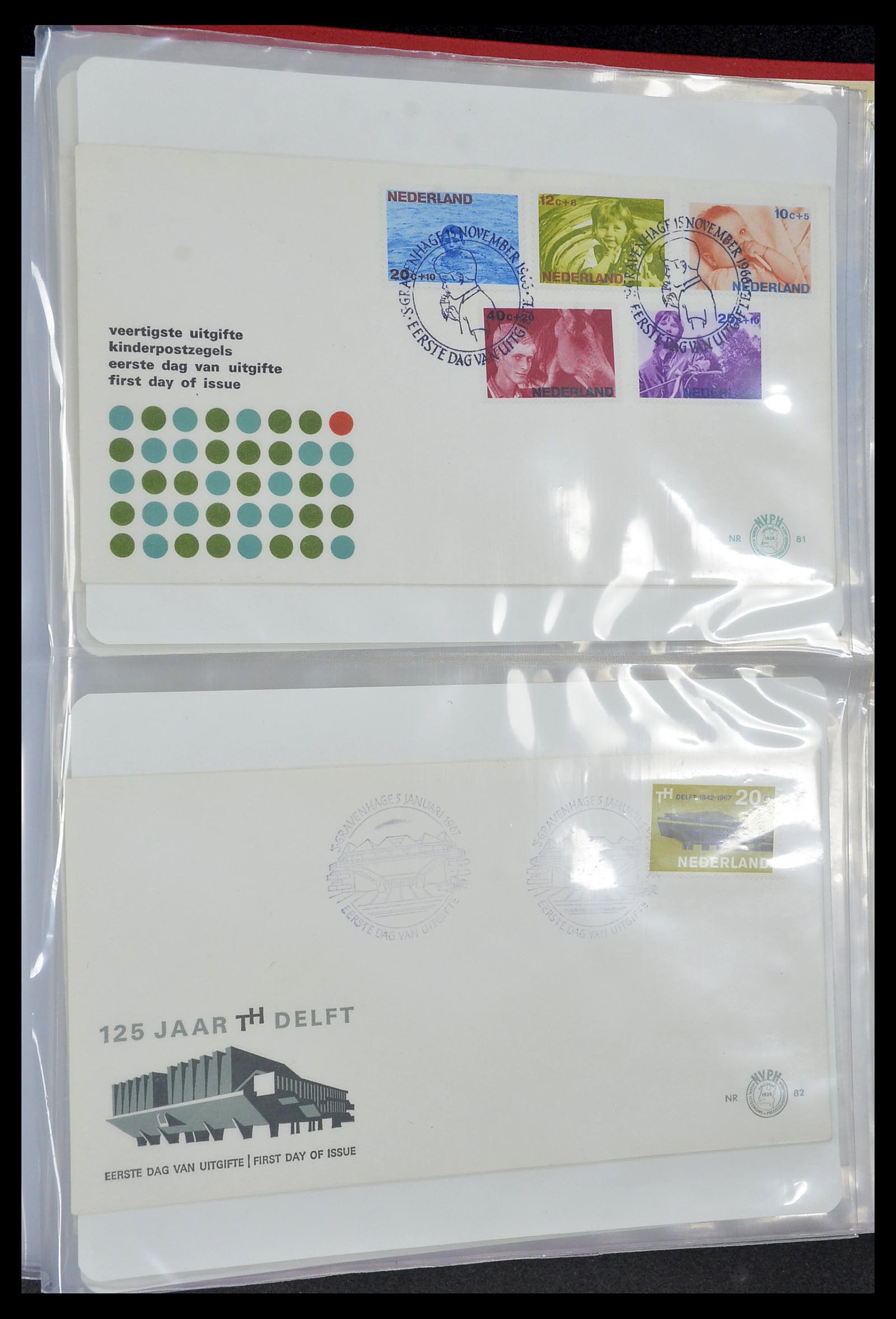 34468 043 - Stamp Collection 34468 Netherlands FDC's 1950-1970.
