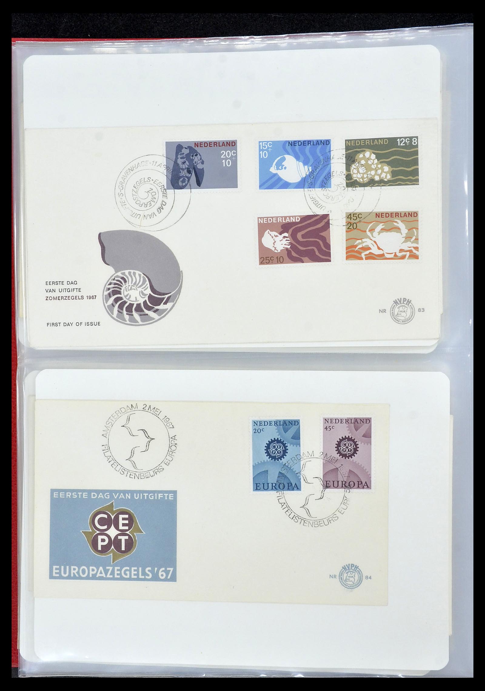 34468 044 - Stamp Collection 34468 Netherlands FDC's 1950-1970.