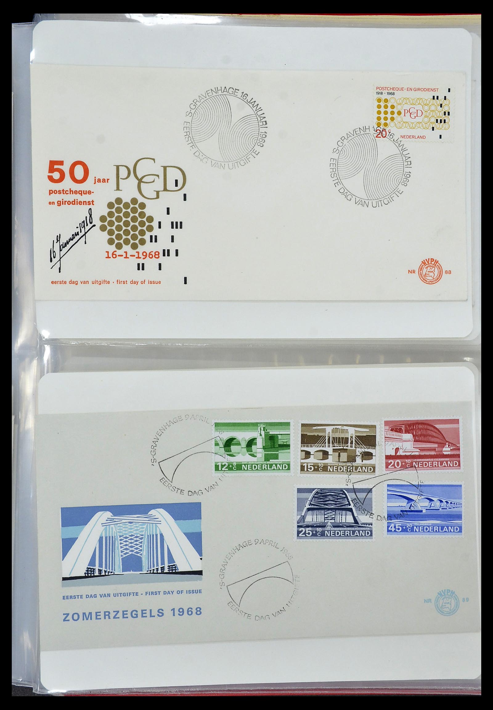 34468 049 - Stamp Collection 34468 Netherlands FDC's 1950-1970.