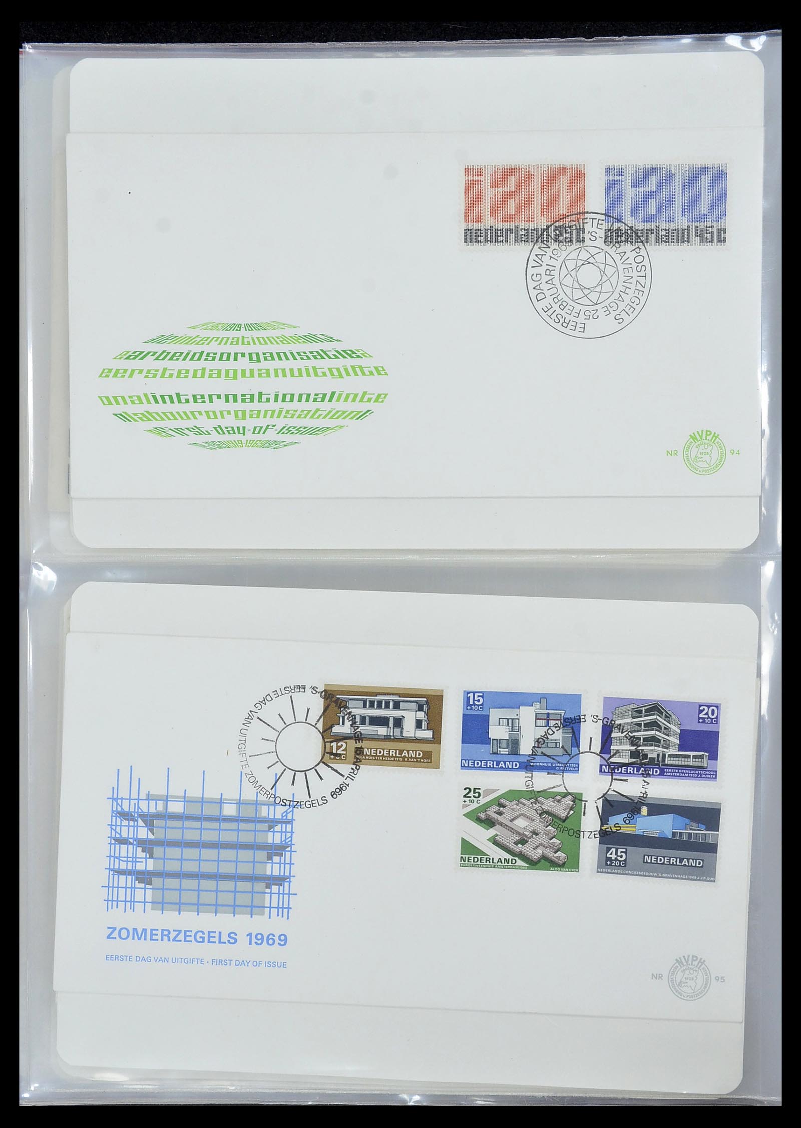 34468 053 - Stamp Collection 34468 Netherlands FDC's 1950-1970.