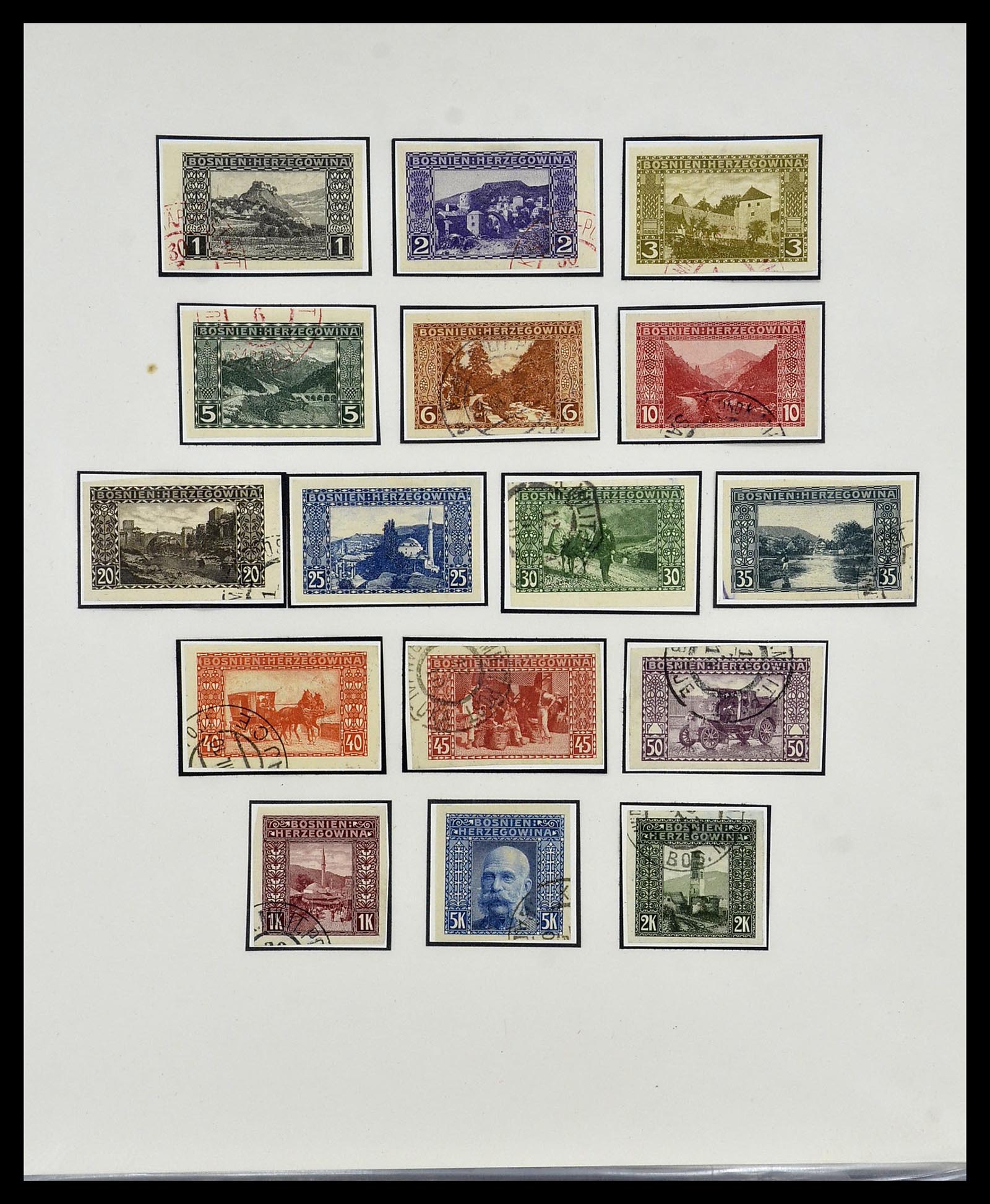 34469 004 - Postzegelverzameling 34469 Bosnië-Herzegowina 1906-1918.