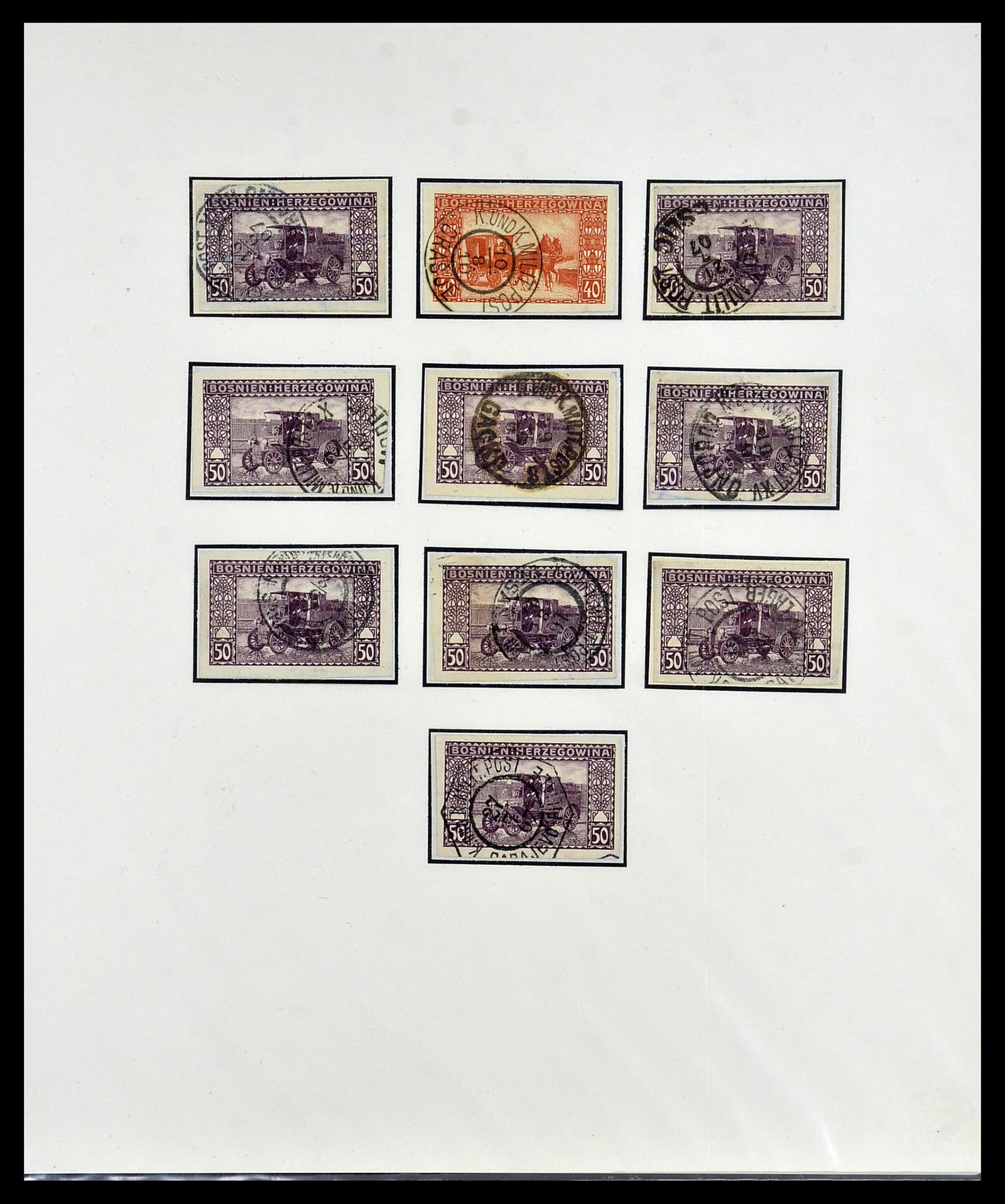 34469 006 - Stamp Collection 34469 Bosnia-Herzegovina 1906-1918.