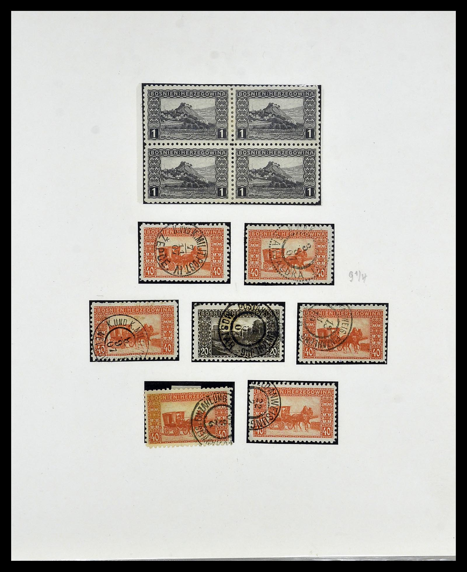 34469 008 - Postzegelverzameling 34469 Bosnië-Herzegowina 1906-1918.