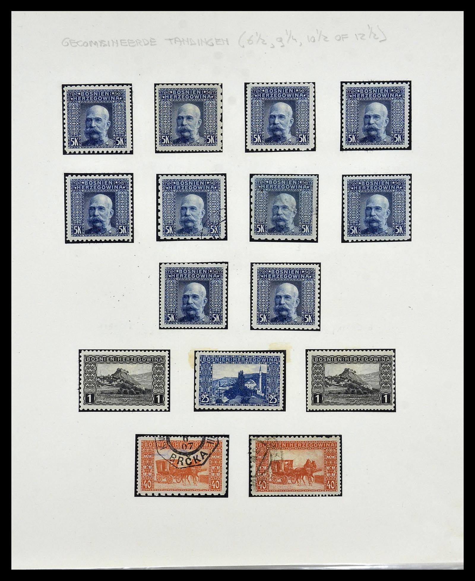 34469 009 - Postzegelverzameling 34469 Bosnië-Herzegowina 1906-1918.