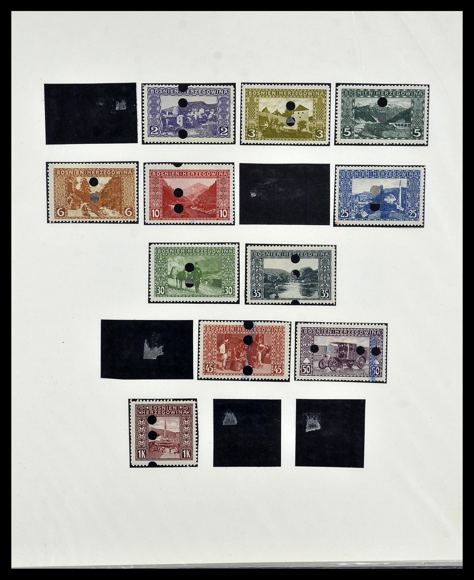 34469 010 - Postzegelverzameling 34469 Bosnië-Herzegowina 1906-1918.