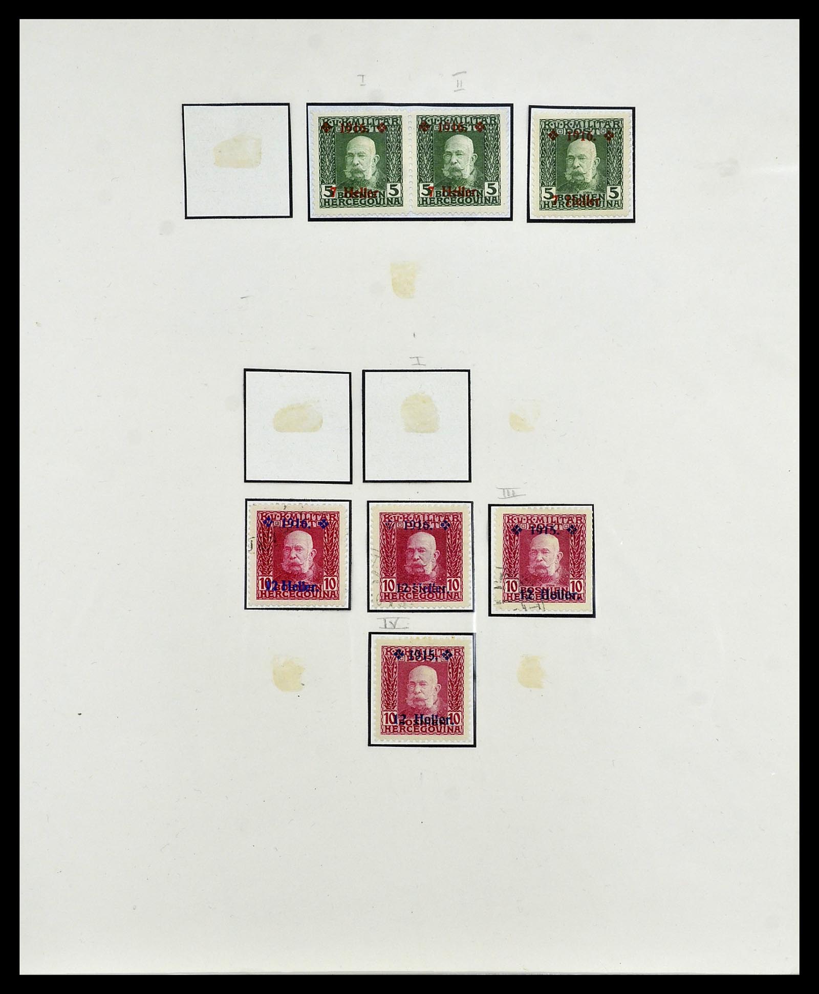 34469 021 - Postzegelverzameling 34469 Bosnië-Herzegowina 1906-1918.