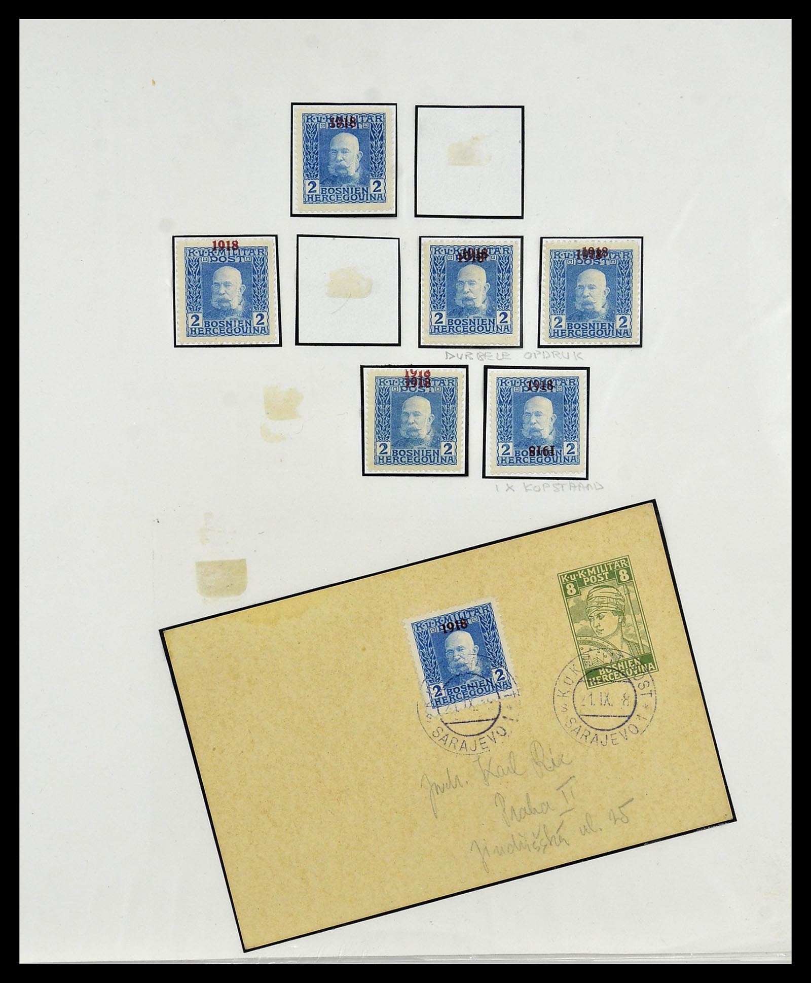 34469 022 - Postzegelverzameling 34469 Bosnië-Herzegowina 1906-1918.