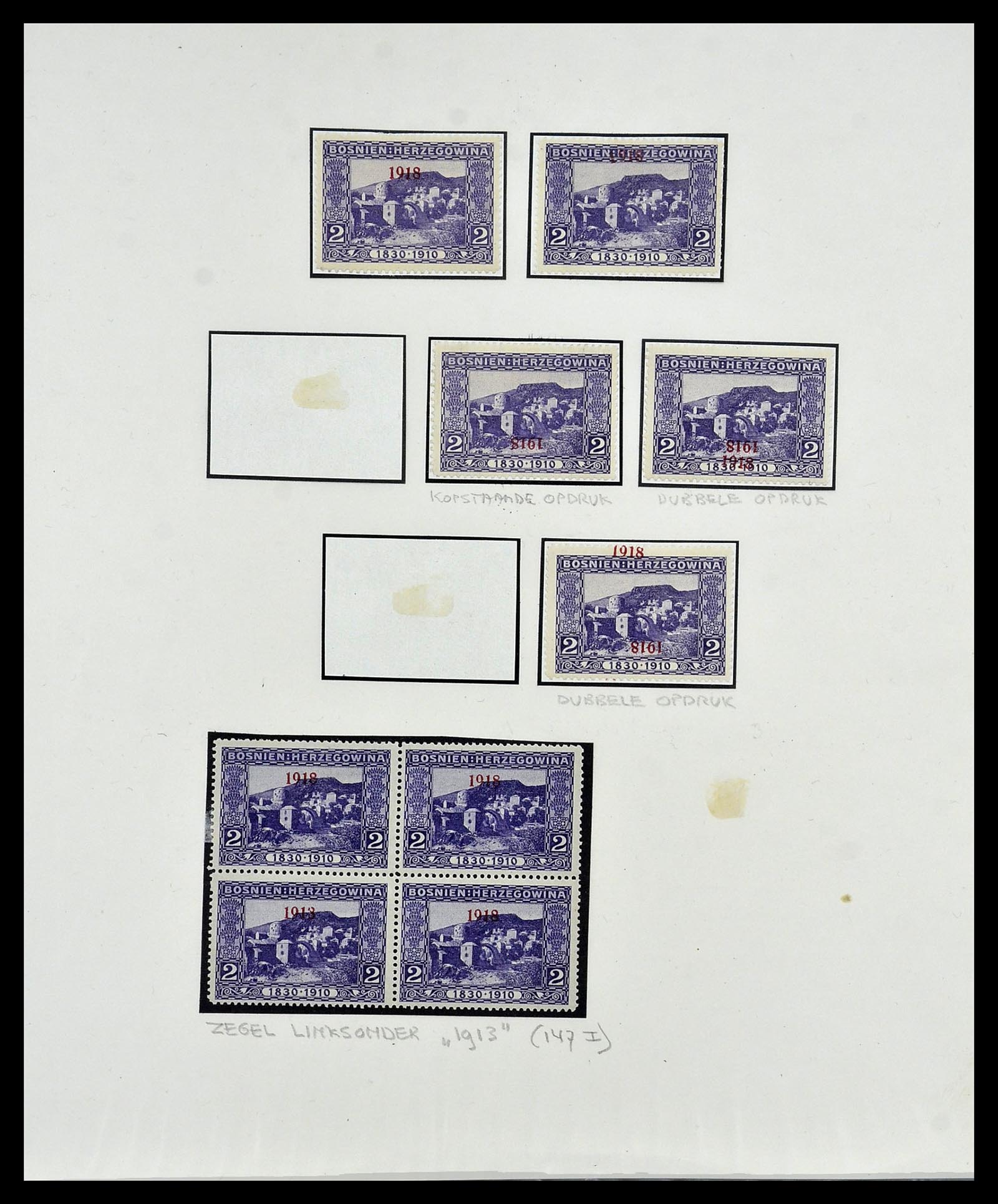 34469 023 - Postzegelverzameling 34469 Bosnië-Herzegowina 1906-1918.