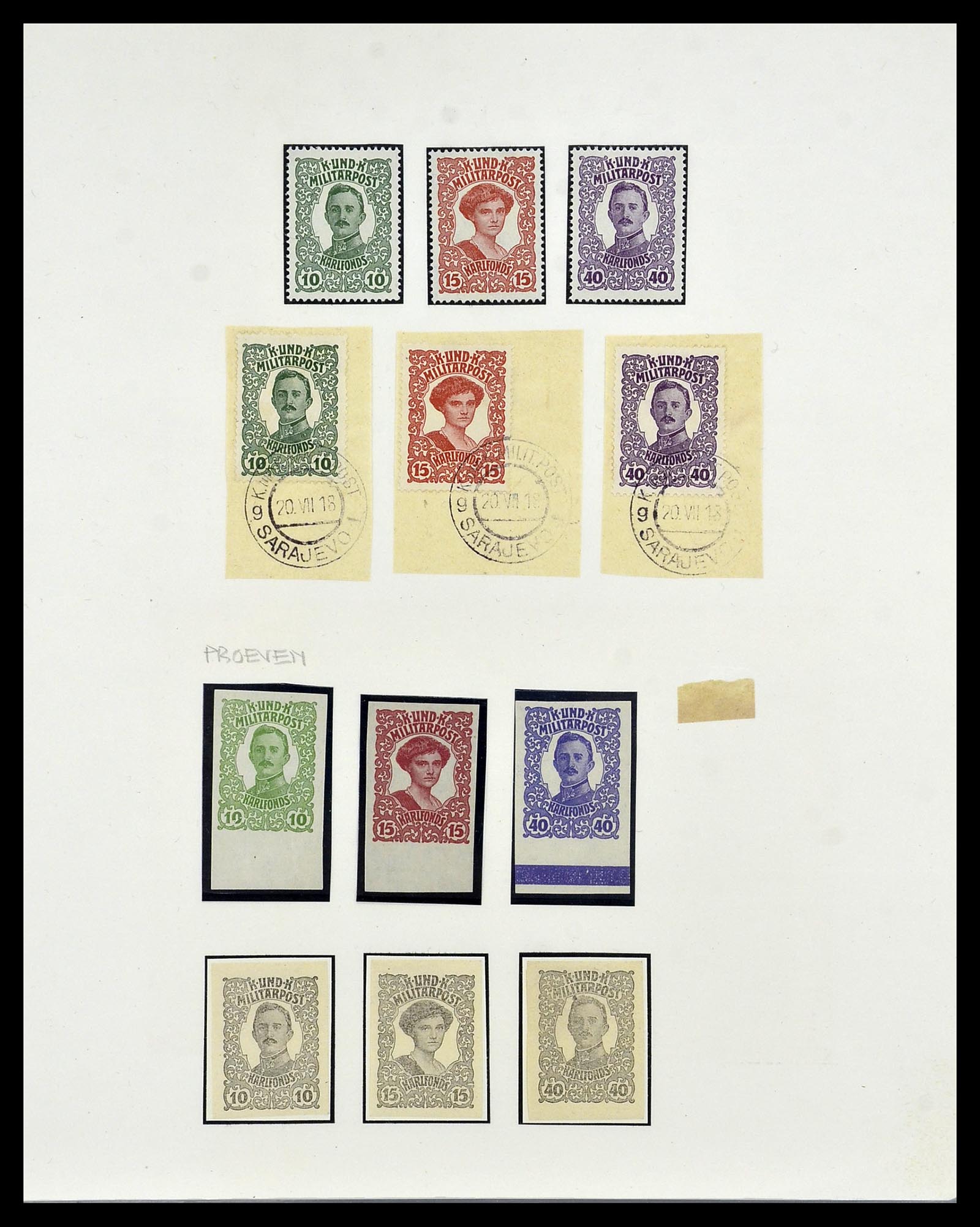 34469 025 - Postzegelverzameling 34469 Bosnië-Herzegowina 1906-1918.