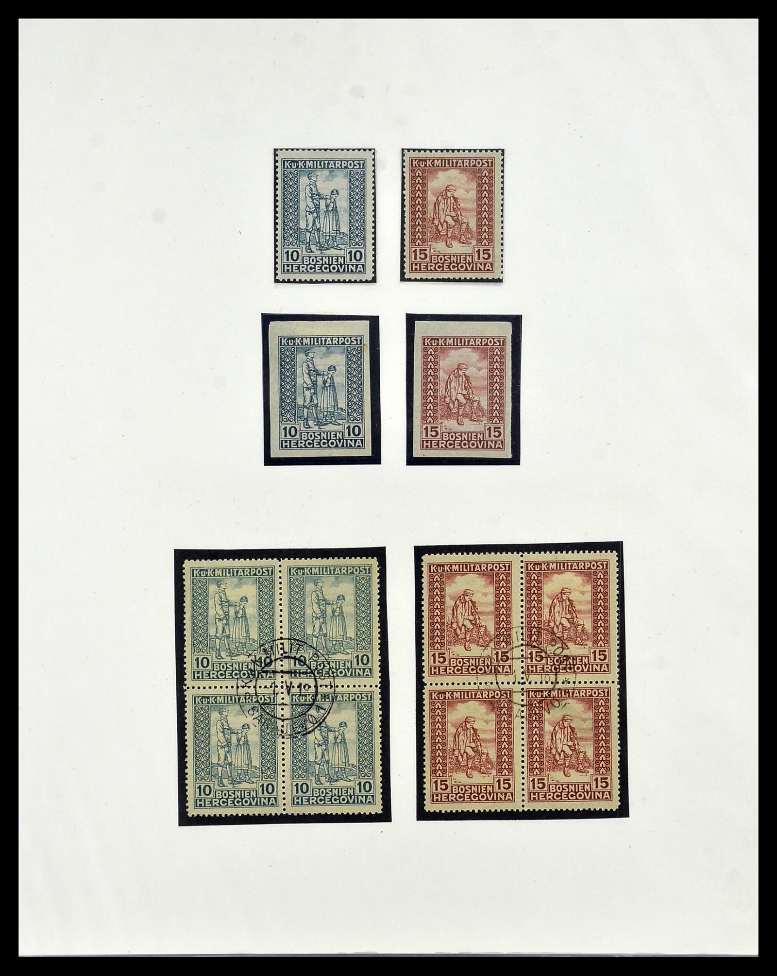 34469 026 - Postzegelverzameling 34469 Bosnië-Herzegowina 1906-1918.
