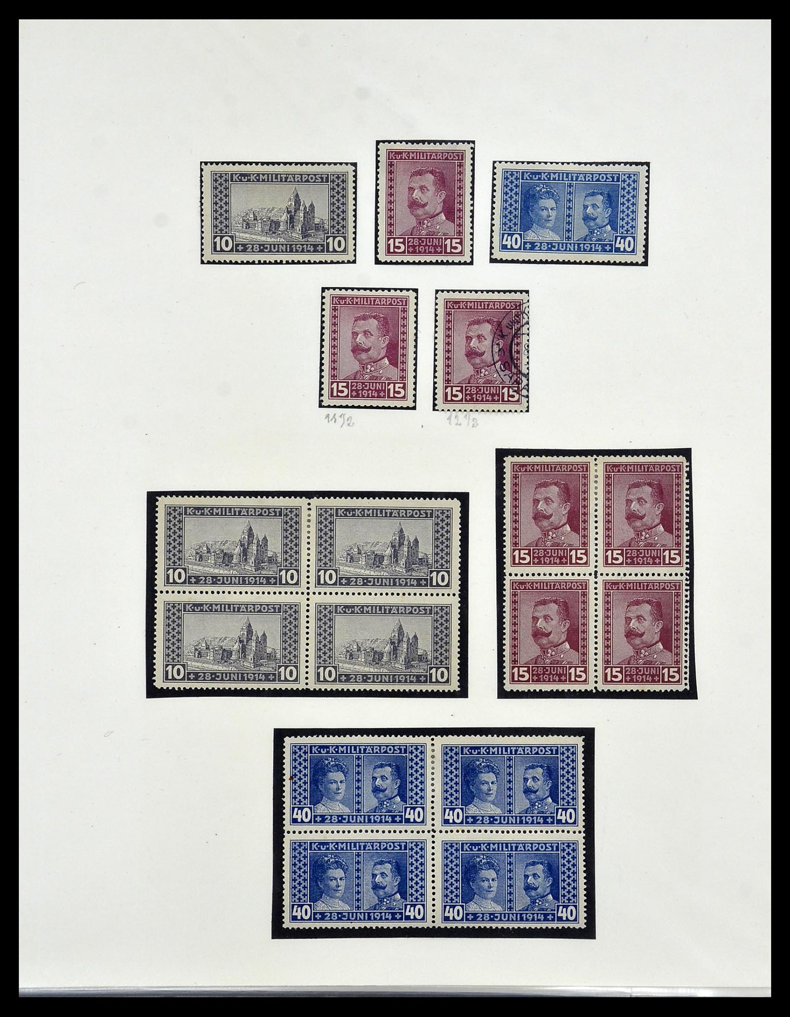 34469 033 - Postzegelverzameling 34469 Bosnië-Herzegowina 1906-1918.