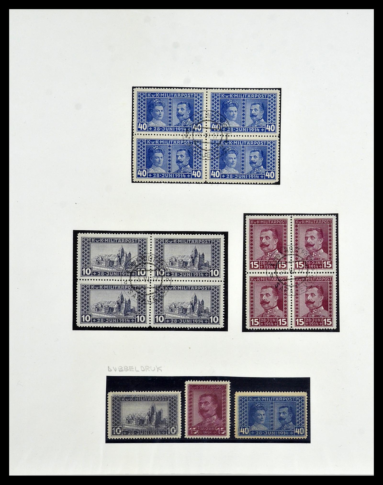 34469 034 - Postzegelverzameling 34469 Bosnië-Herzegowina 1906-1918.