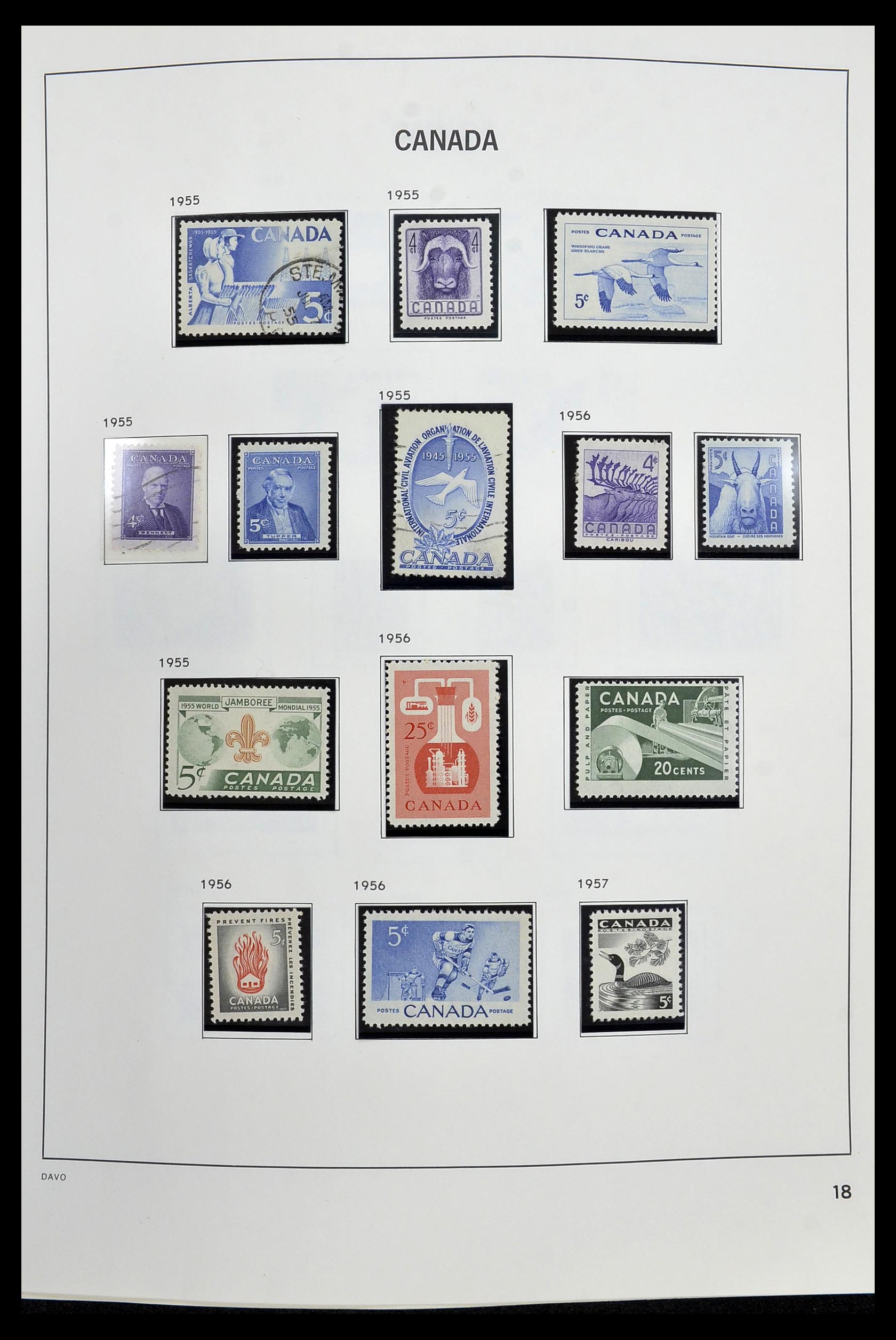 34472 021 - Postzegelverzameling 34472 Canada 1859-2006.