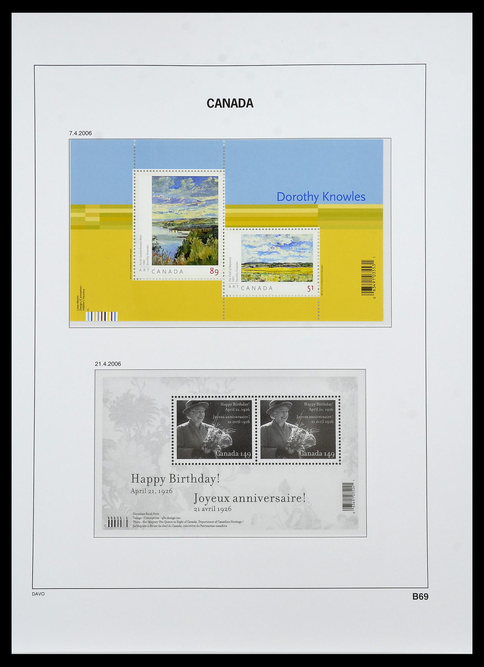 34472 227 - Stamp Collection 34472 Canada 1859-2006.