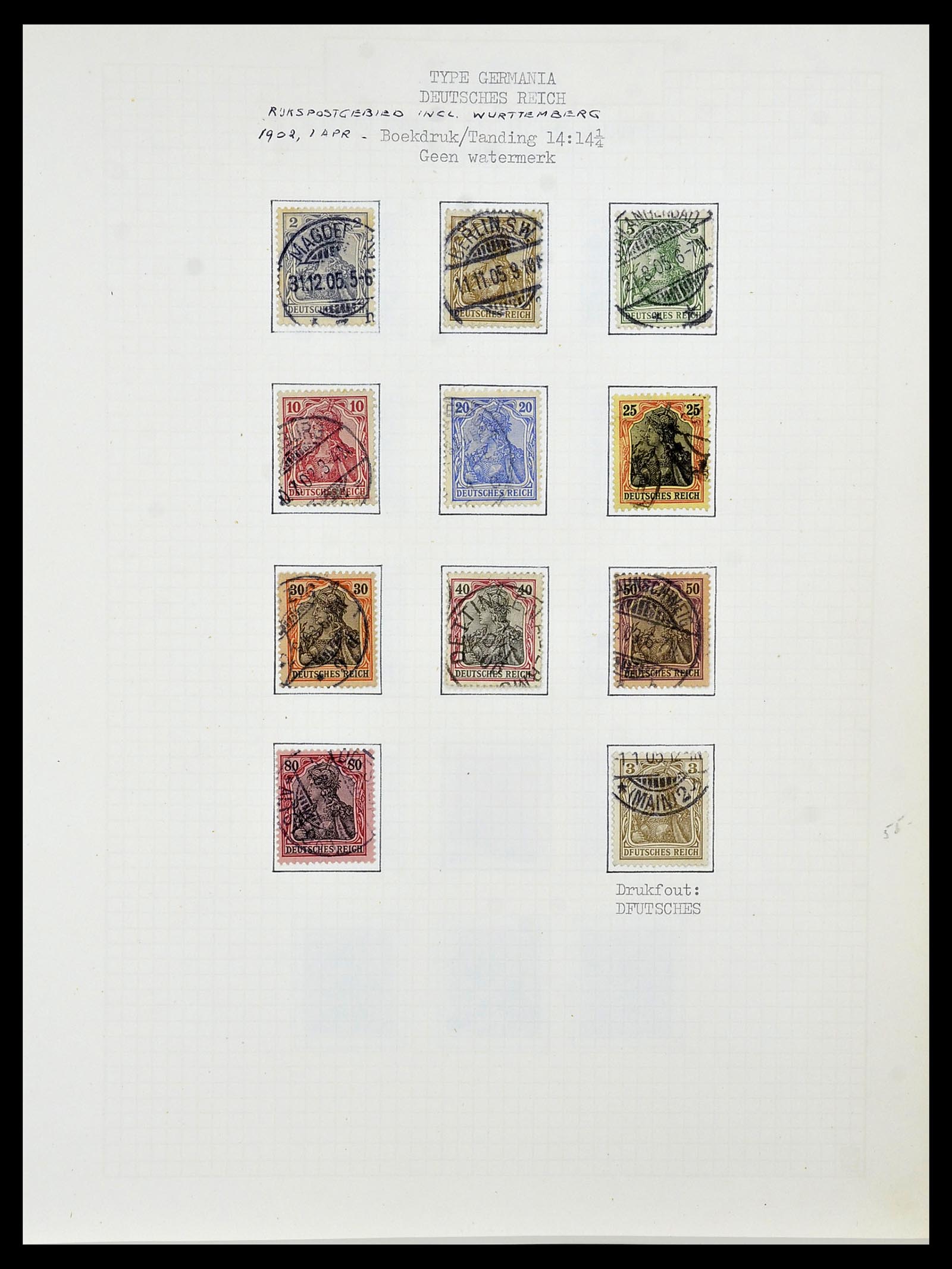 34473 014 - Postzegelverzameling 34473 Duitse Rijk 1872-1932.